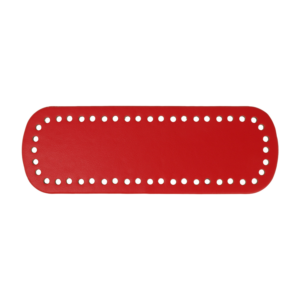 red pu leather bottom bag oval 24x8cm | 1pc