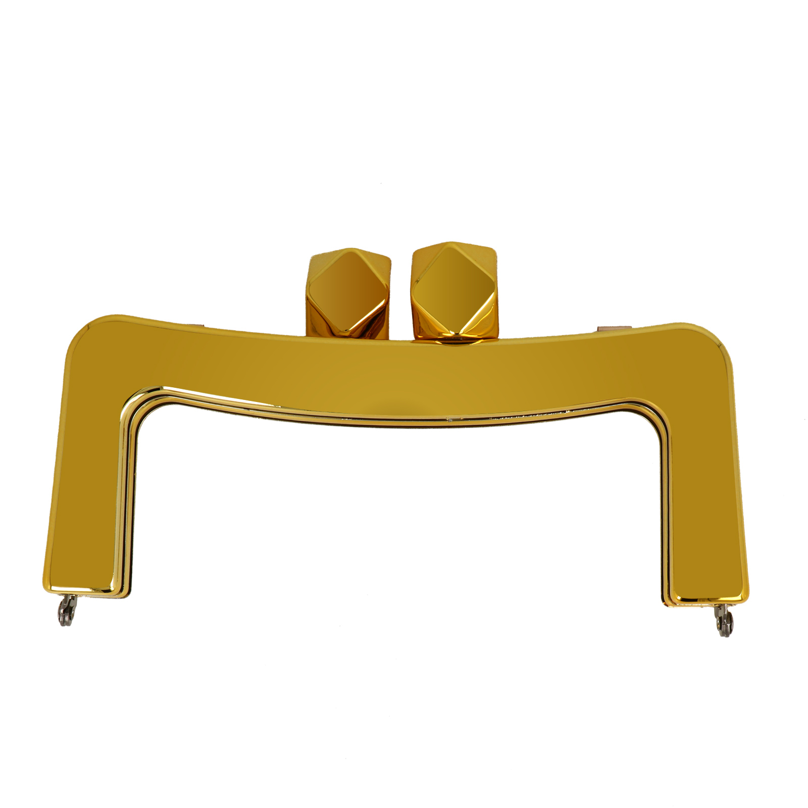 metallic gold acrylic clic clac bag fastening 18x7cm | 1pc