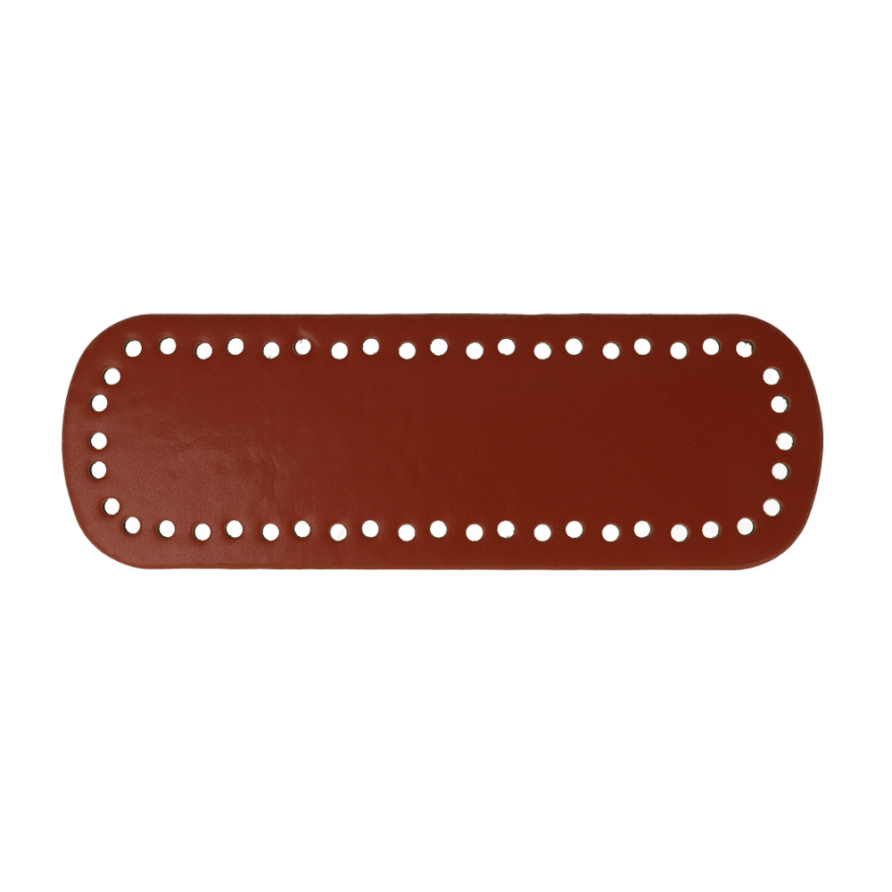terracotta pu leather bottom bag oval 24x8cm | 1pc