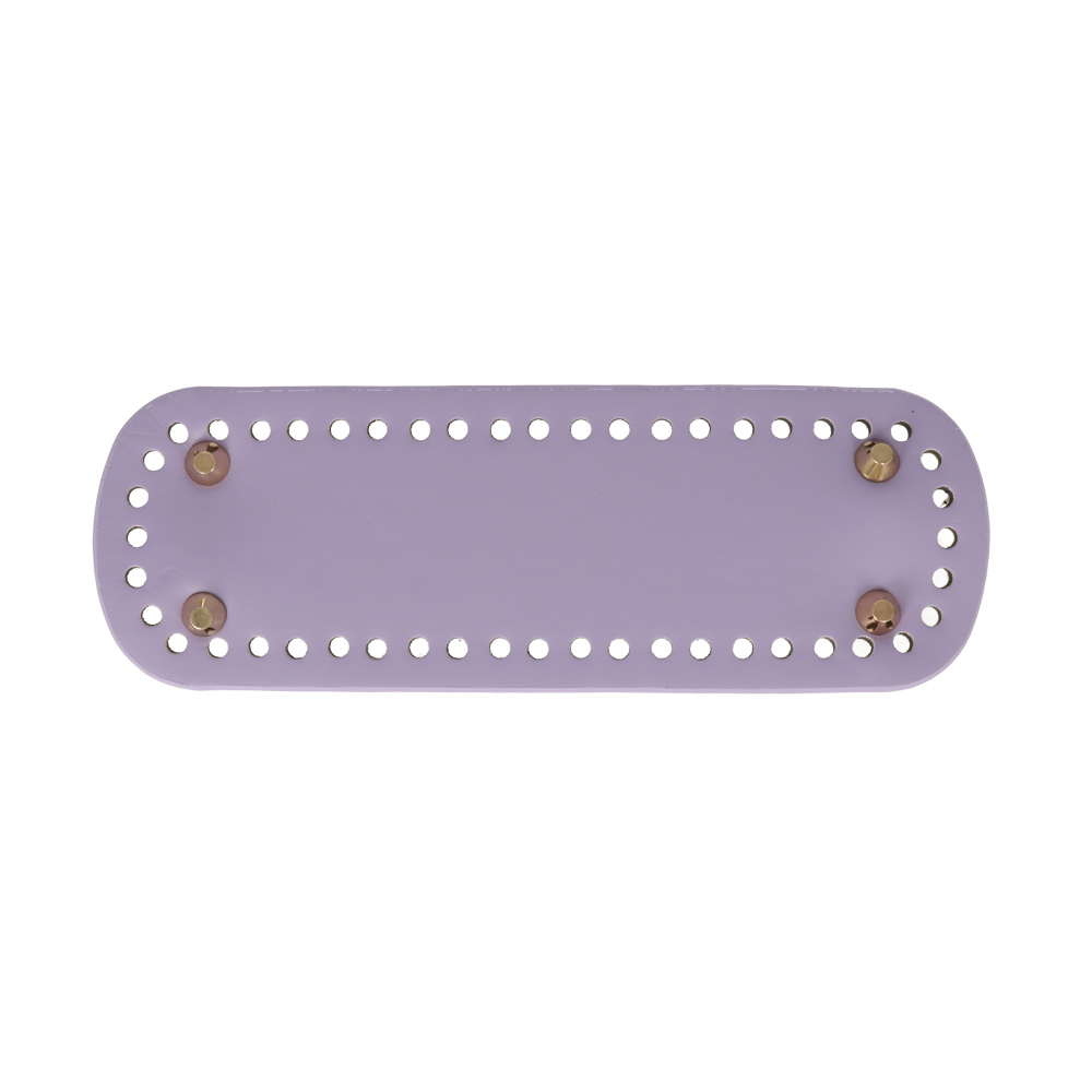 pu-leder taschenboden flieder oval 24x8cm mit taschenboden-nägel gold | 1st