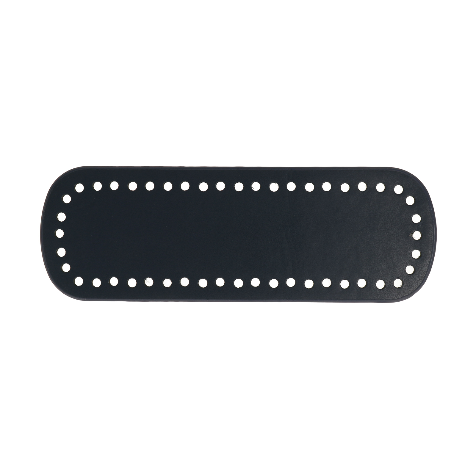 blue pu leather bottom bag oval 24x8cm | 1pc