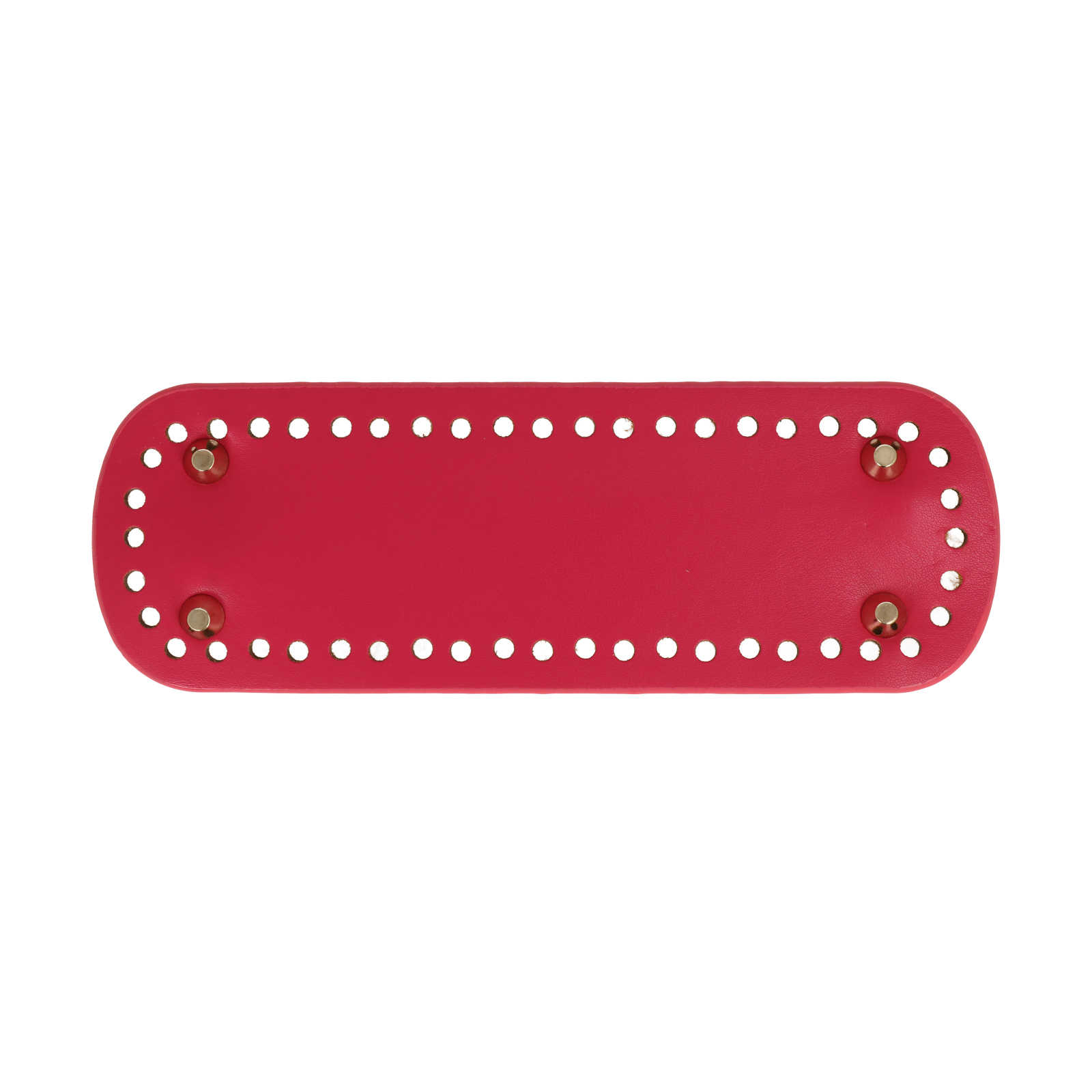 bleu pu leather fuchsia bag oval 24x8cm with gold bag feet | 1pc