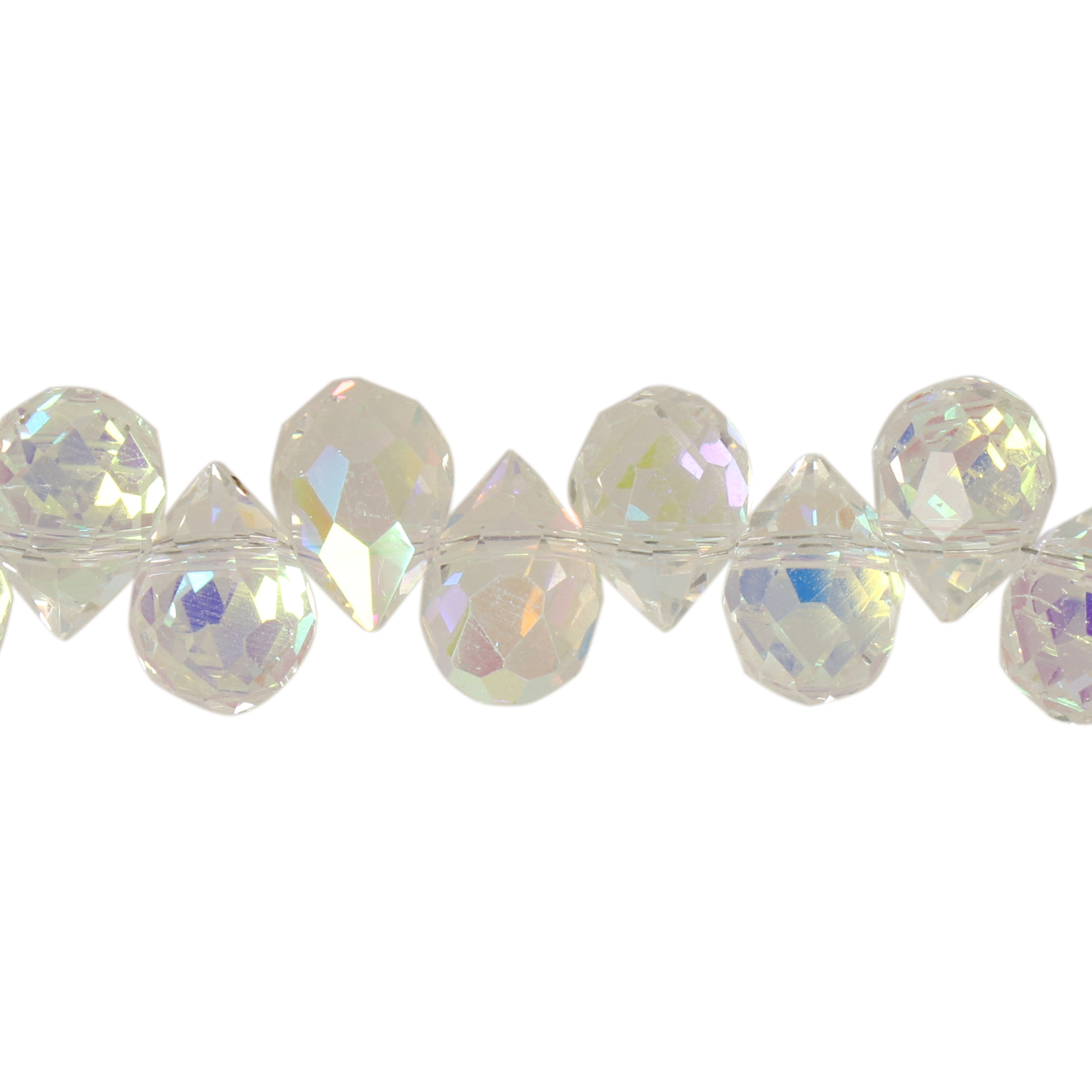 crystal ab chinese crystal faceted briolette 10x8mm | 15pc