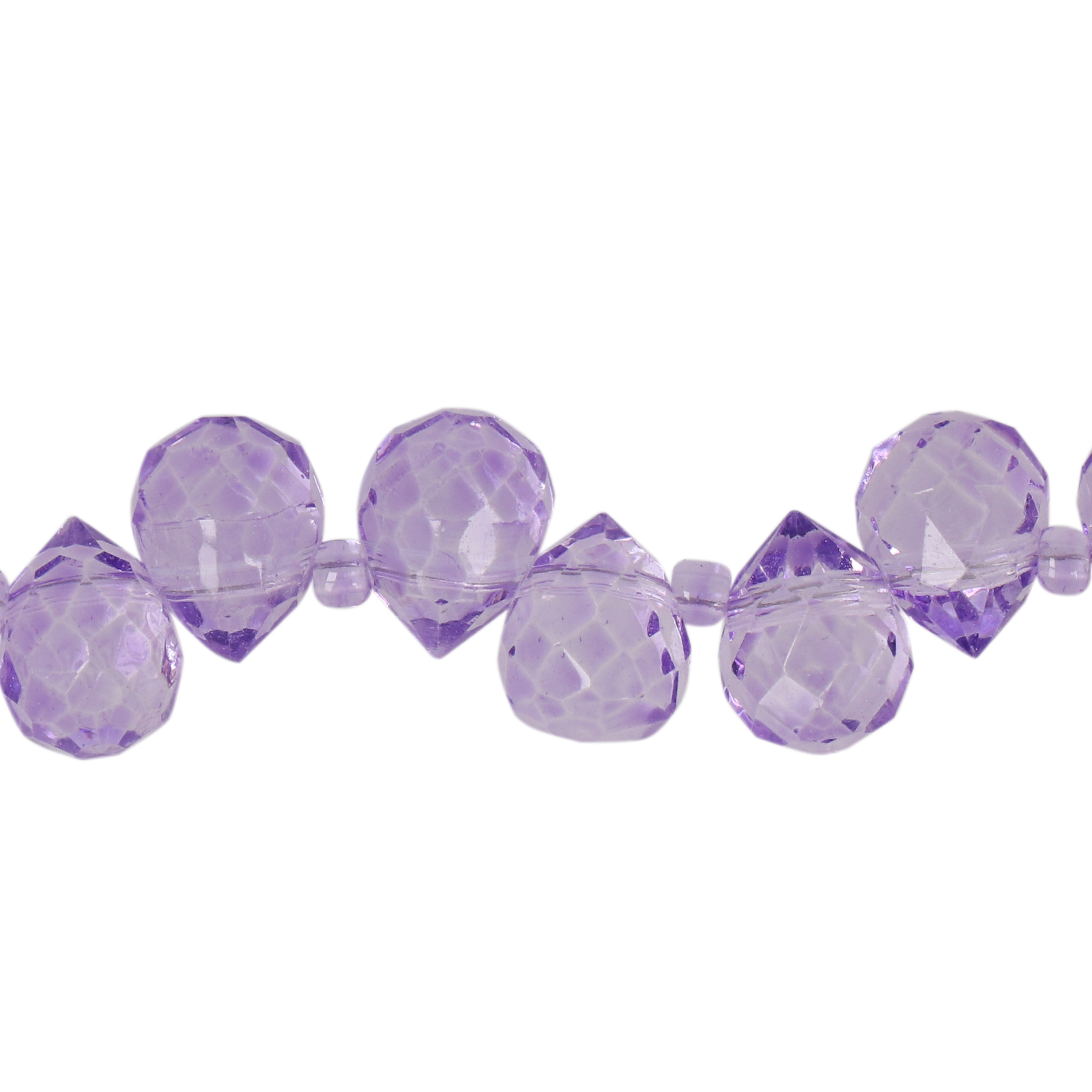 chinese glasperlen briolette tropfen purple 10x8mm | 15st