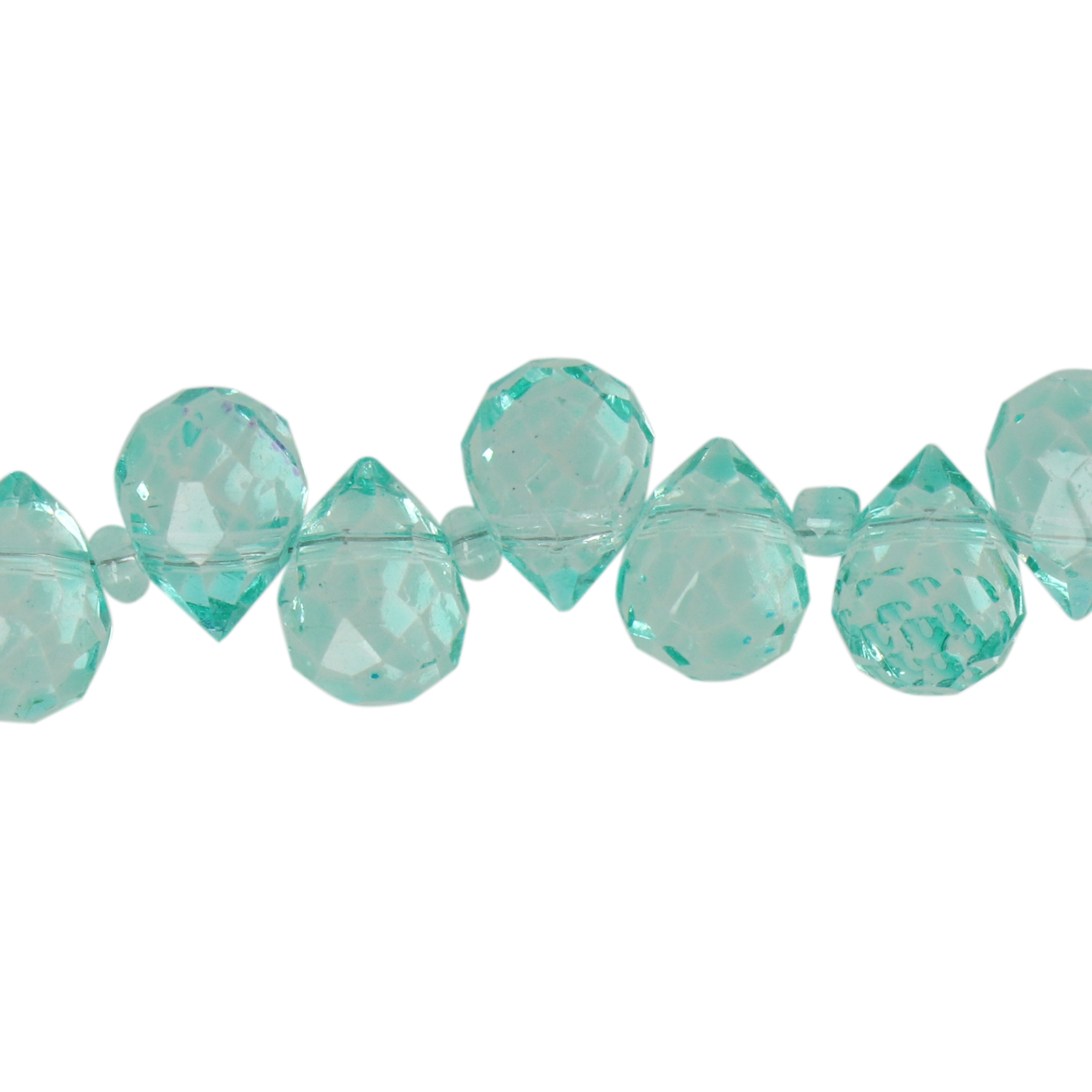 pacific chinese crystal faceted briolette 10x8mm | 15pc