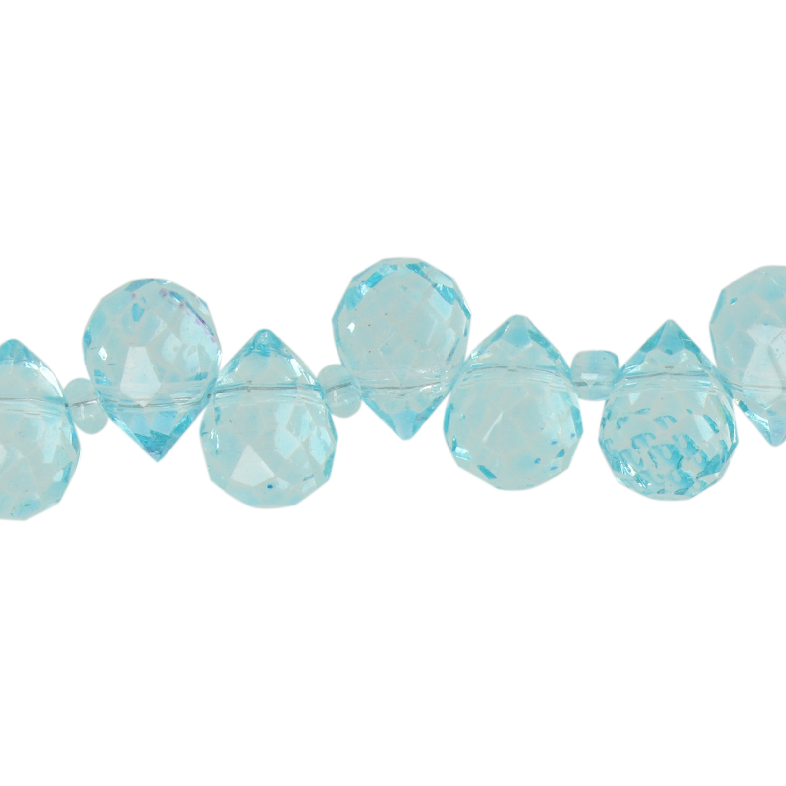 chinese glasperlen briolette tropfen aquamarine 10x8mm | 15st