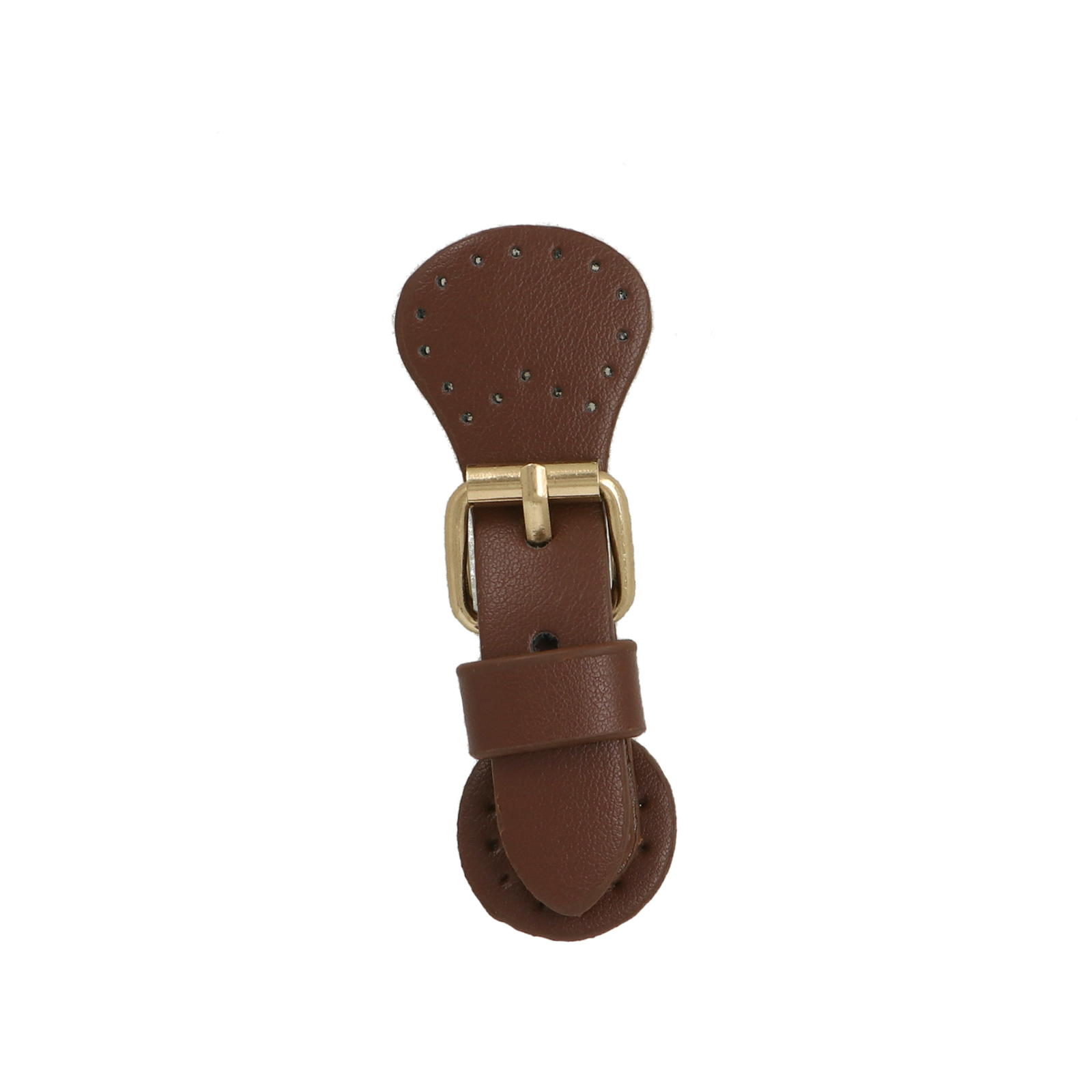 taschenschnalle gold pu braun 8x3cm | 1st