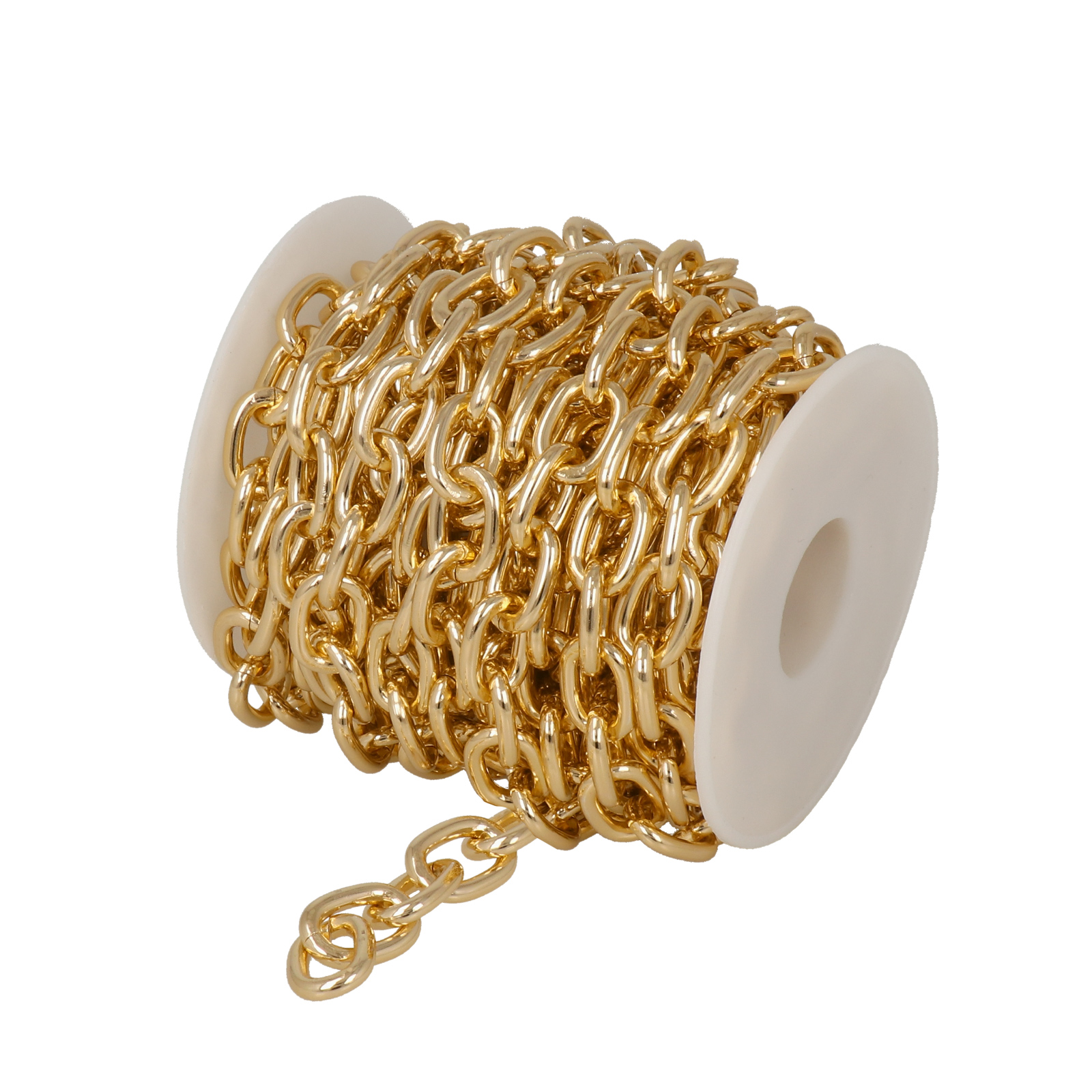 gold aluminium cable chain 15,5x11mm | 5mt