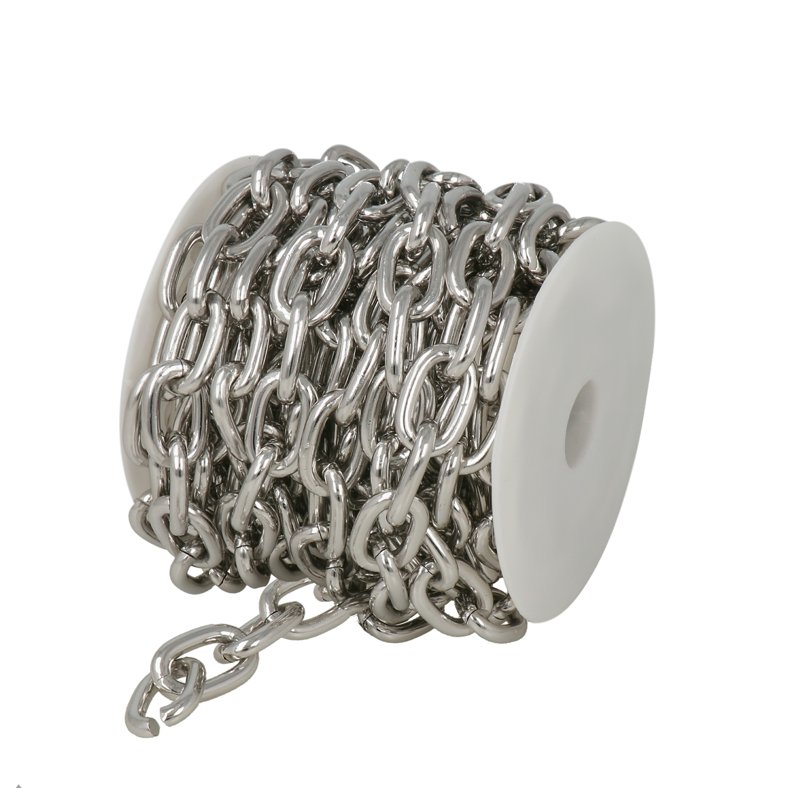 silver aluminium cable chain 22x14mm | 5mt