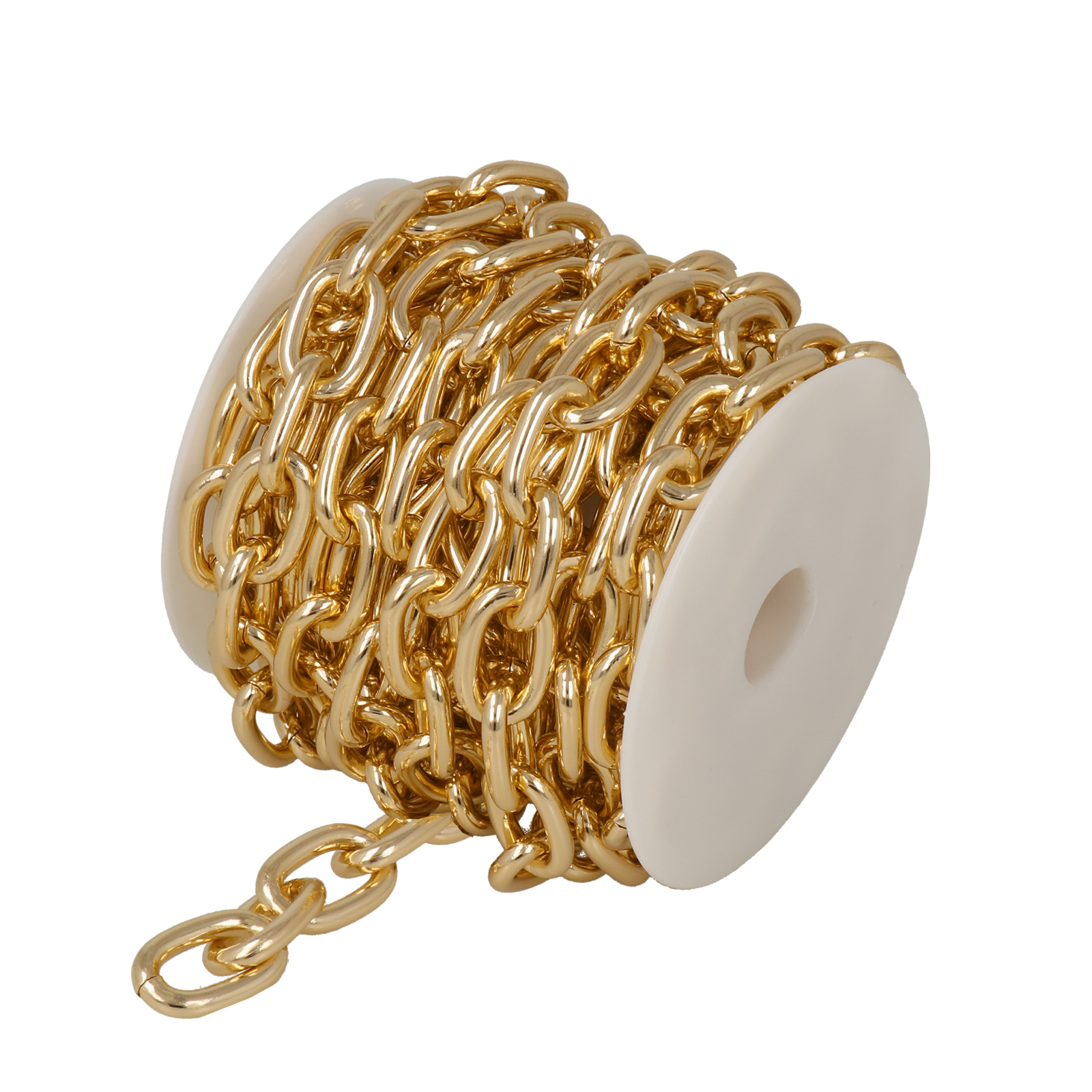 gold aluminium cable chain 22x14mm | 5mt