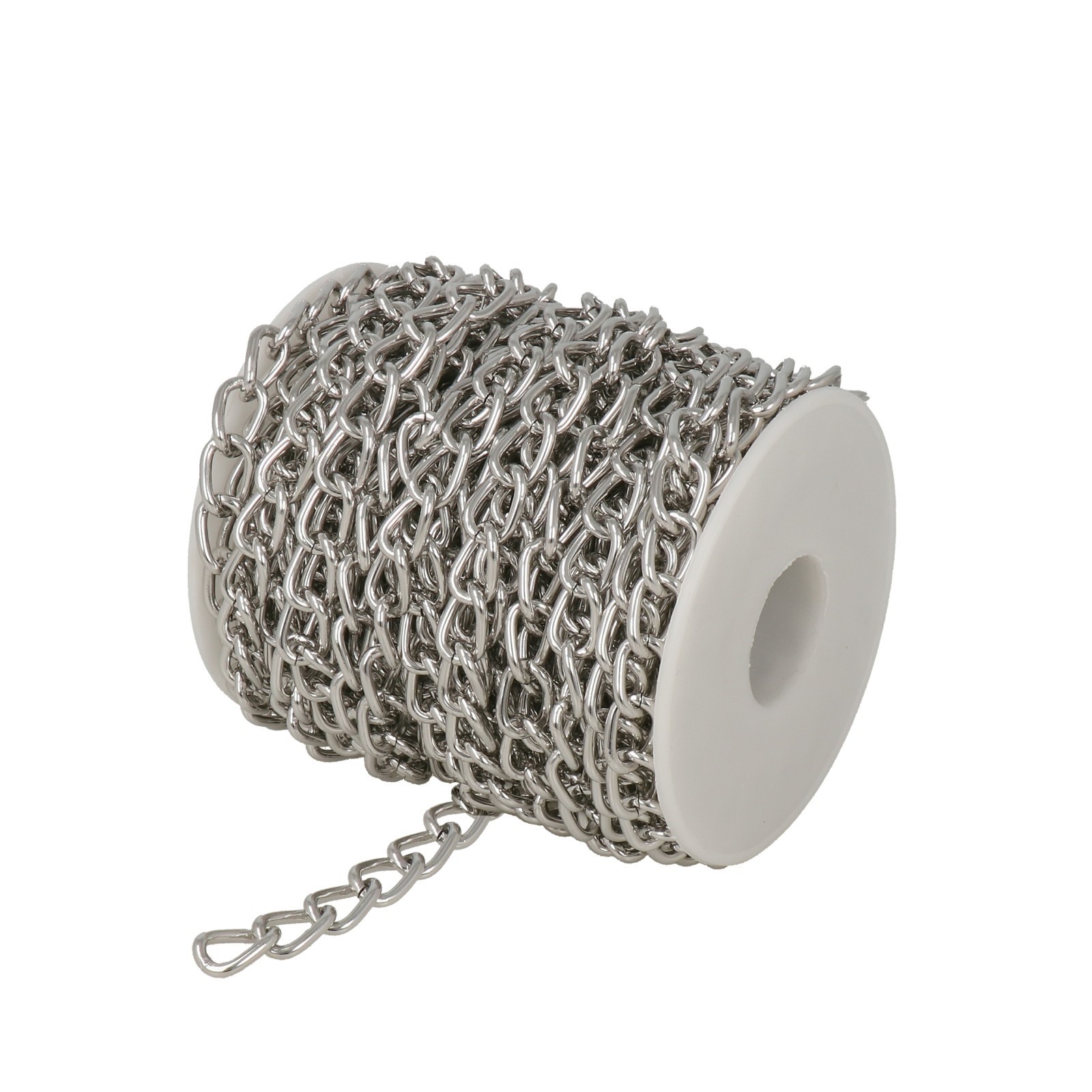 silver aluminium cable chain 12x8mm | 10mt