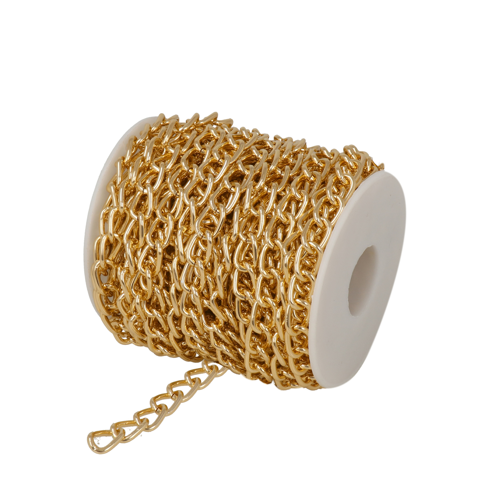 gold aluminium cable chain 12x8mm | 10mt