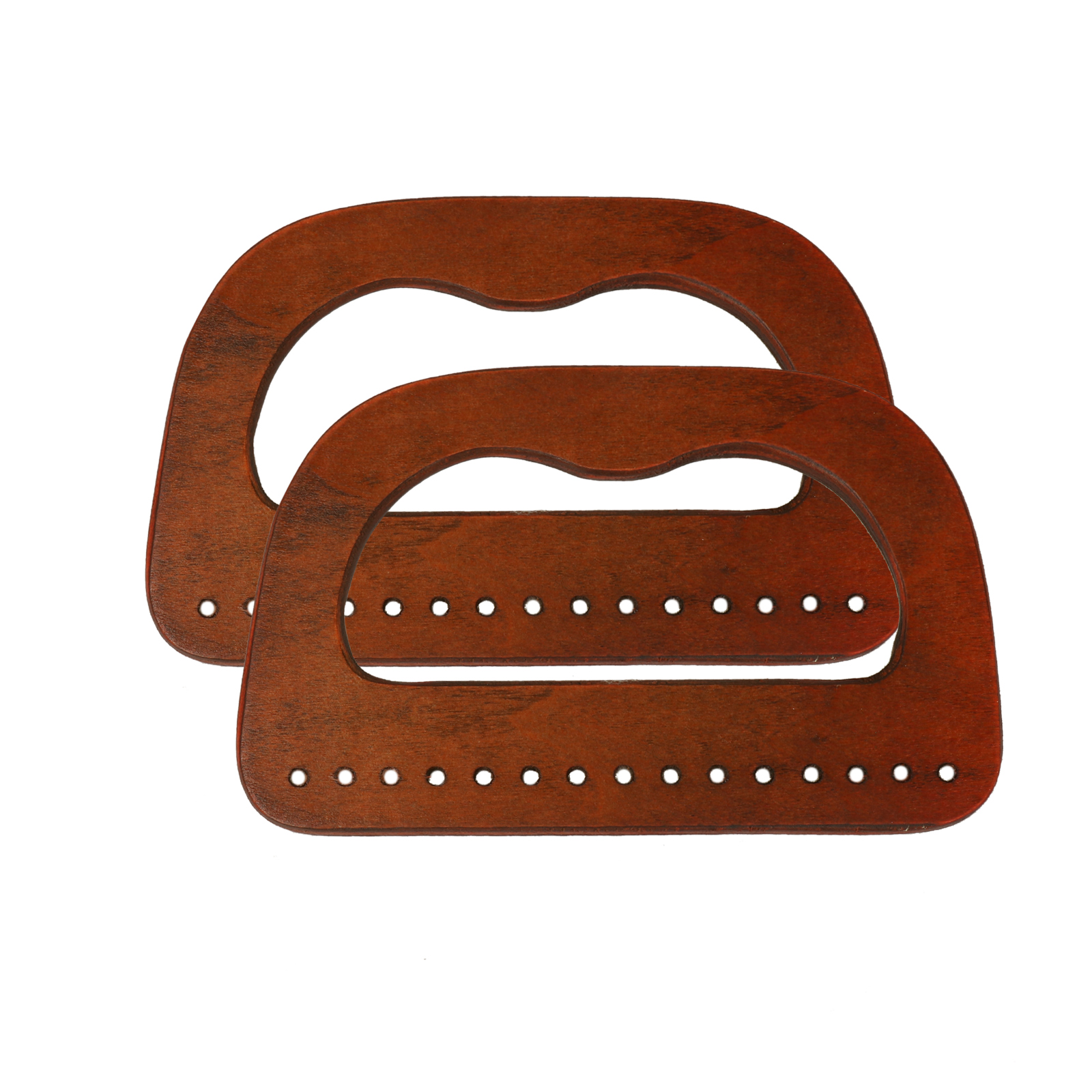 shabby wood d shape magnetic bag handle 15x9,5x1,5cm | 2pc