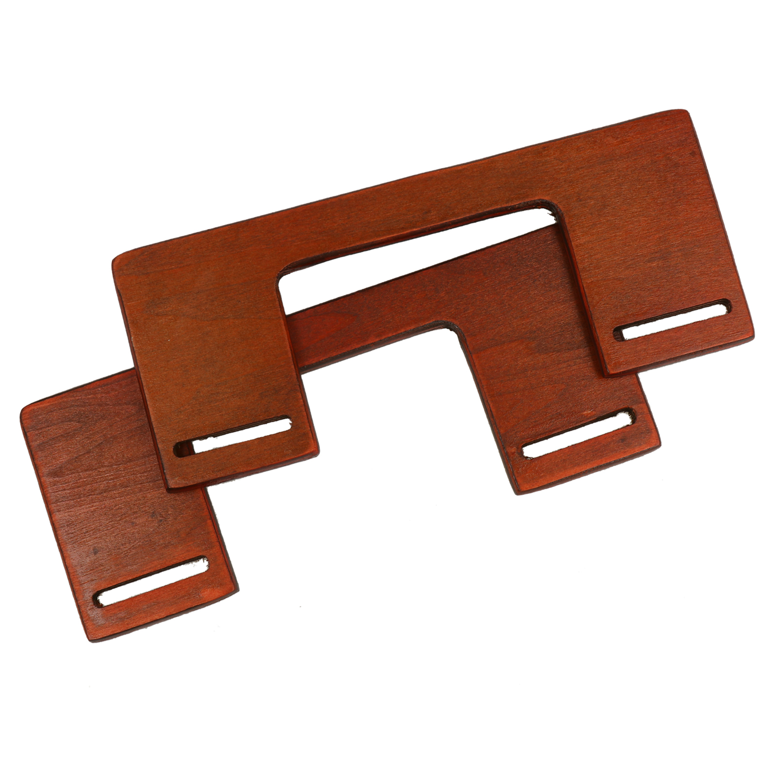shabby wood rectangle shape magnetic bag handle 19x8x1,6cm | 2pc