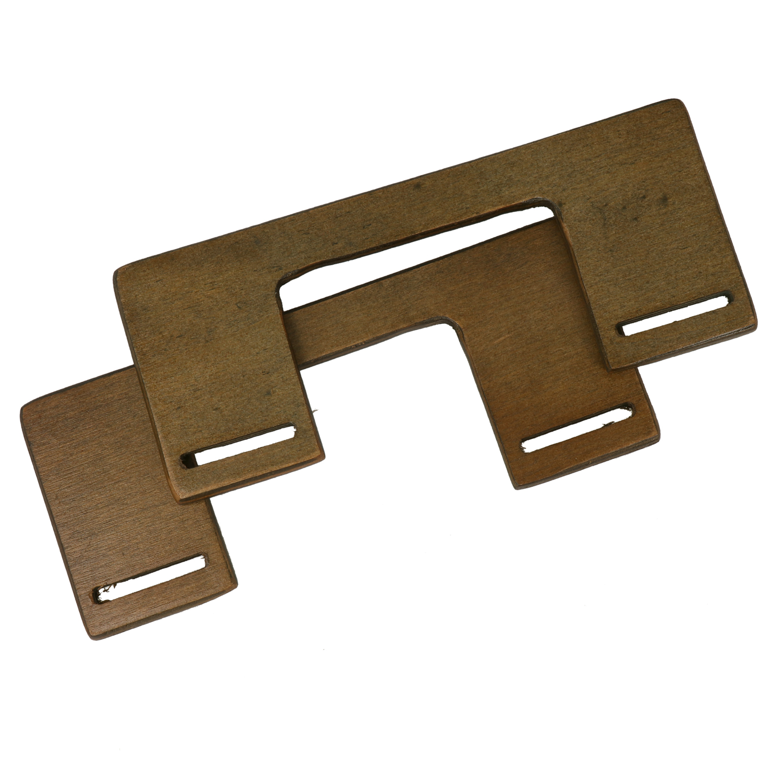 shabby wood rectangle shape magnetic bag handle 19x8x1,6cm | 2pc