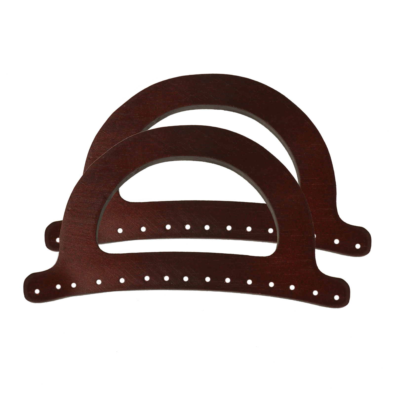 shabby wood d shape magnetic bag handle 18x10x2cm | 1 set