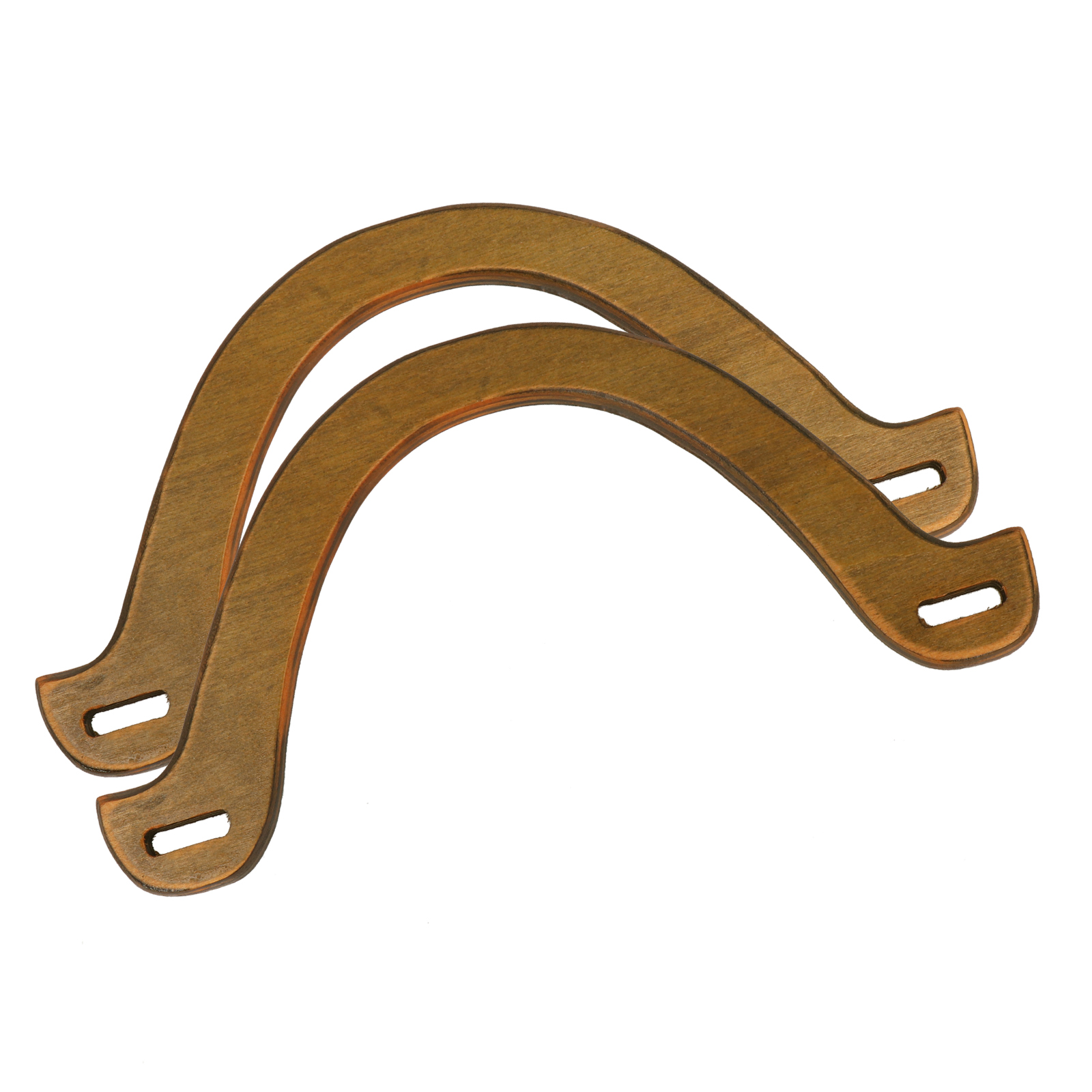 shabby wood arc shape magnetic bag handle 21,5x10,5x1,7cm | 2pc