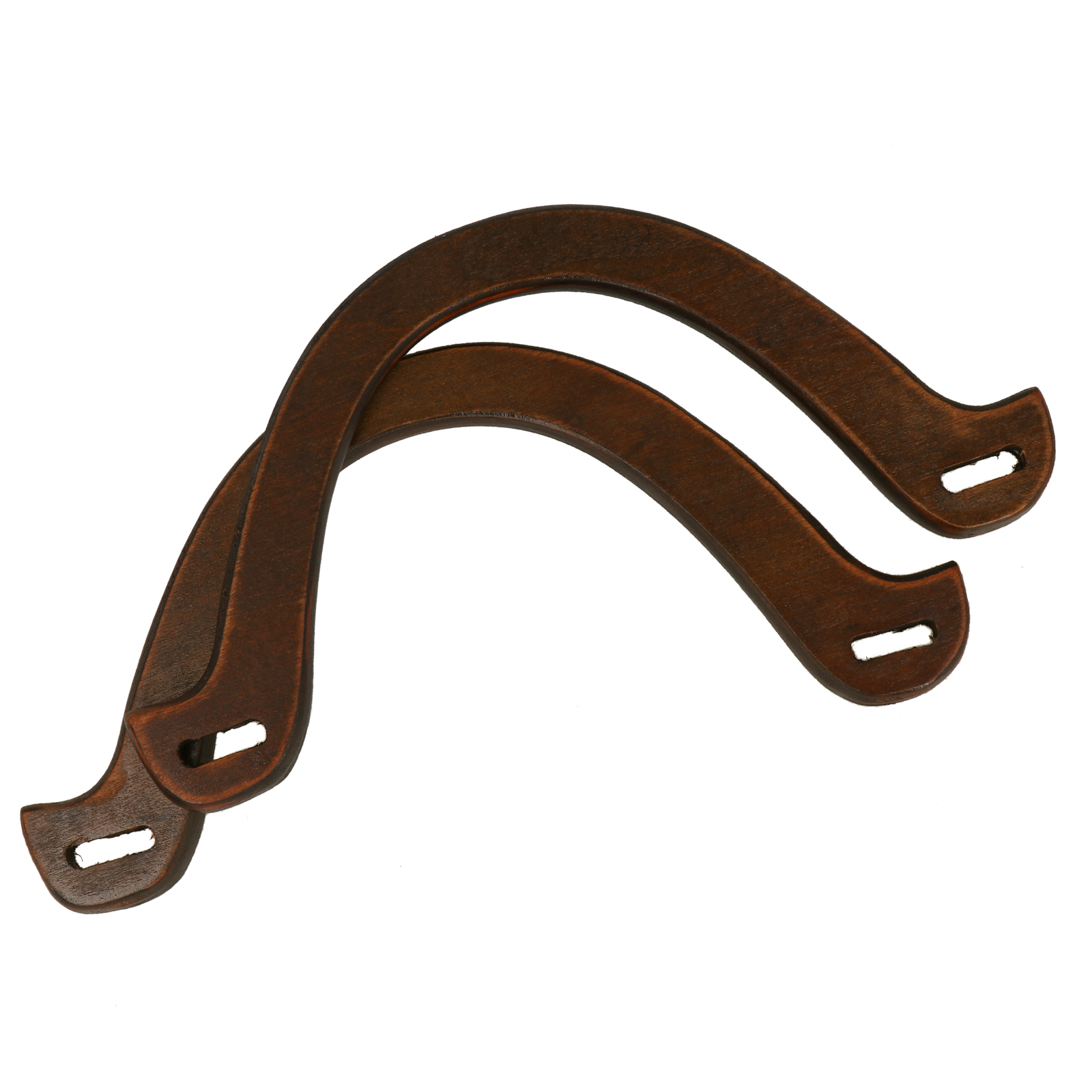 shabby wood arc shape magnetic bag handle 21,5x10,5x1,7cm | 2pc