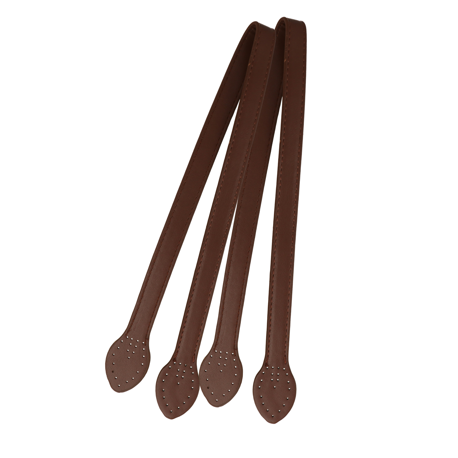sewing bag handle pu leather brown 60cm | 2pc