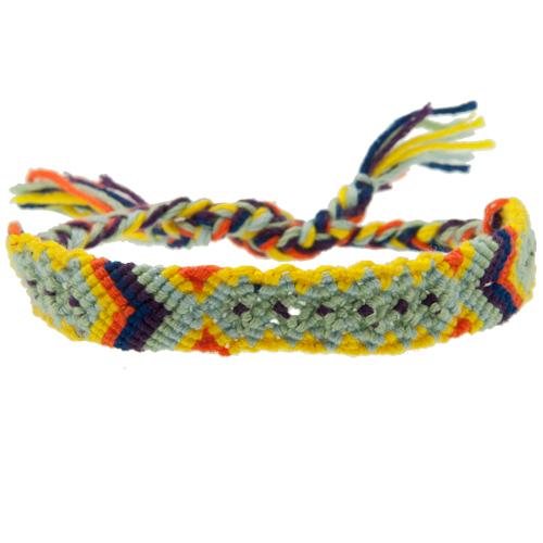 friendship bracelet grey/yellow 14mm | 1pc