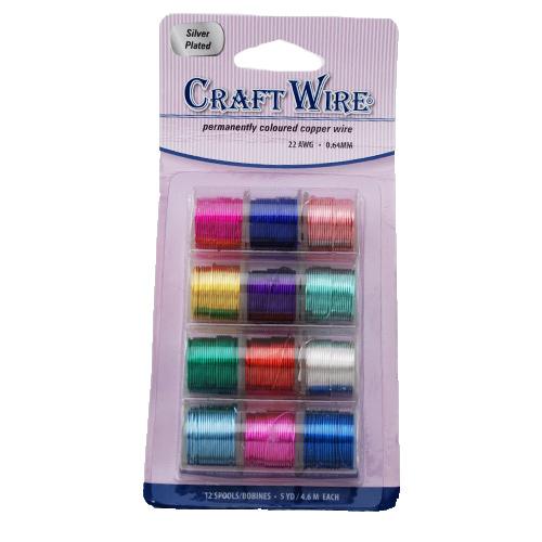 dozen color mix craft wire - diameter 0,64mm - 4,6 mt x 12 spool | 1pc