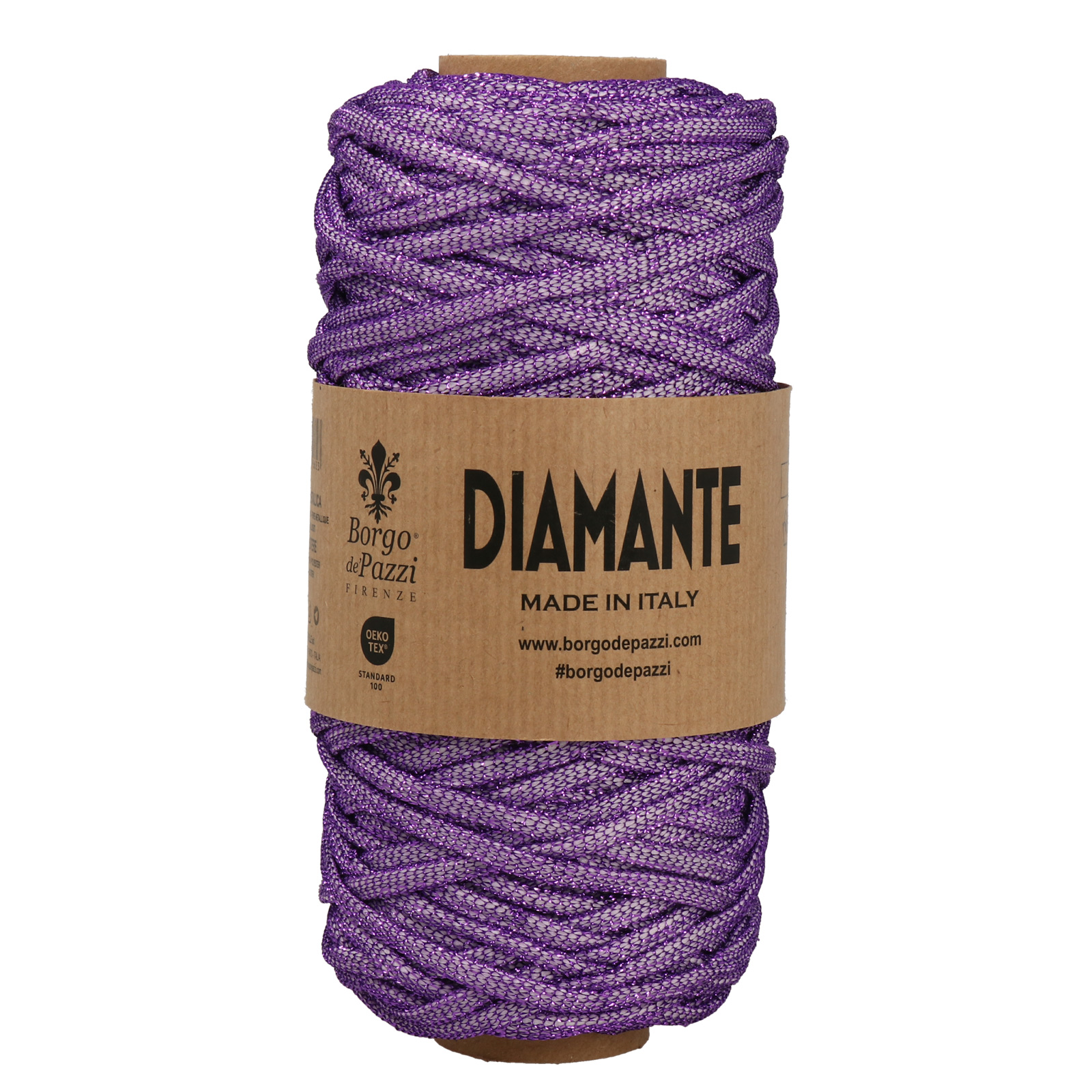 borgo de' pazzi diamante - lilac with white base (18) - 150gr (90mt) | 1pc