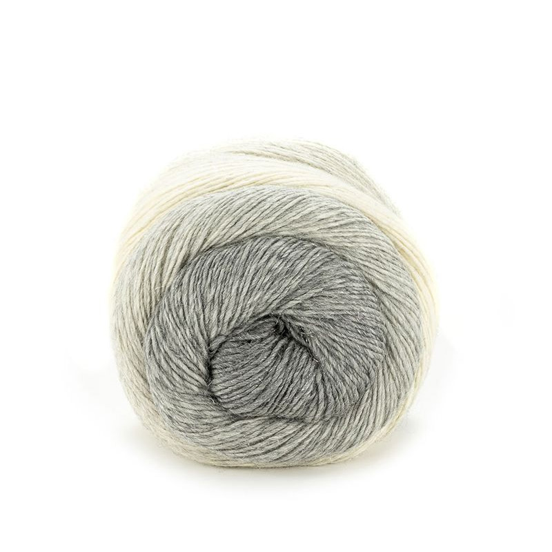 laines du nord poema glitter - cream/gray (103) - 150gr (600mt) | 1pc