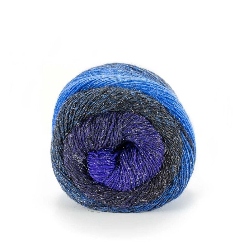 laines du nord poema glitter - blue/black (105) - 150gr (600mt) | 1pc
