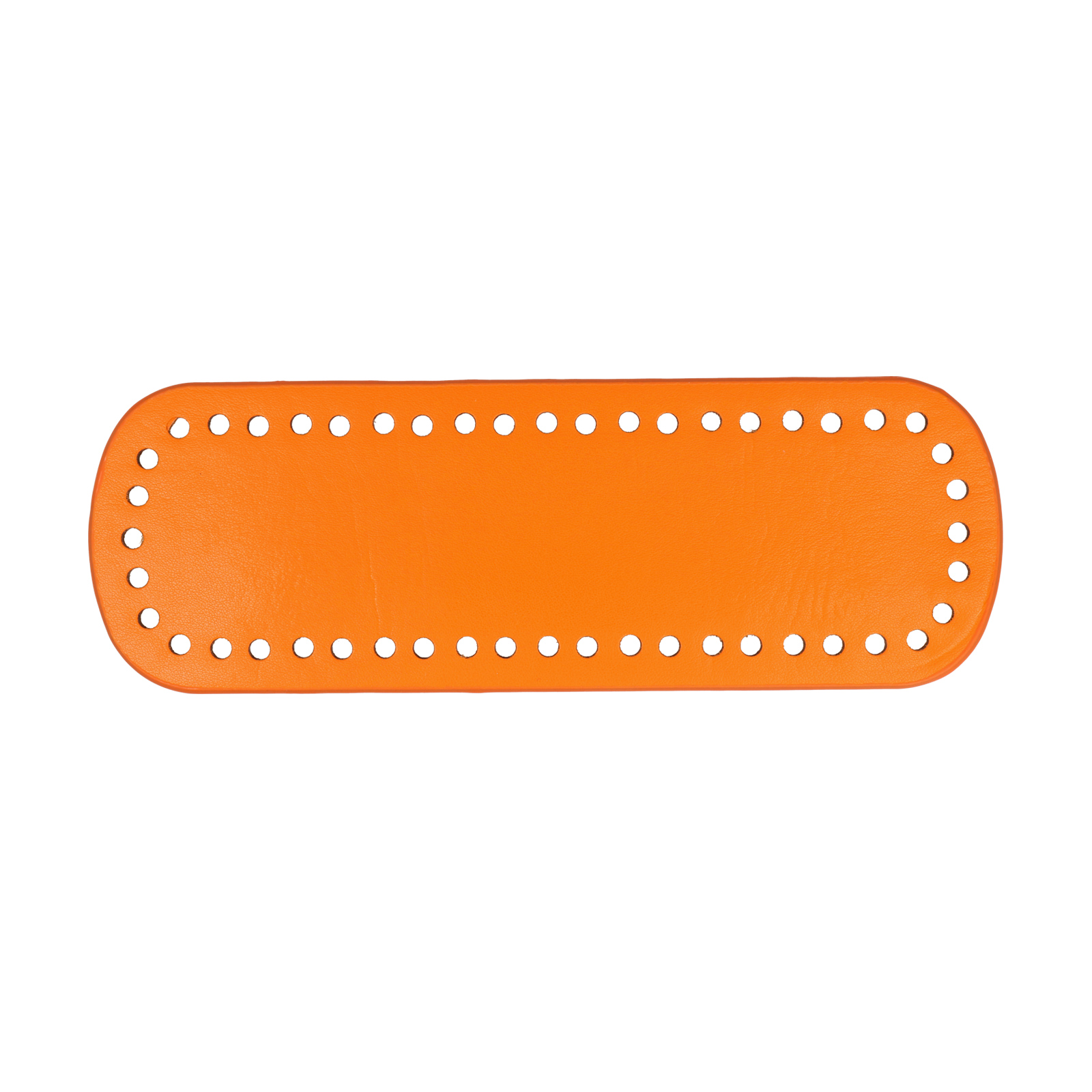orange pu leather bottom bag oval 24x8cm | 1pc