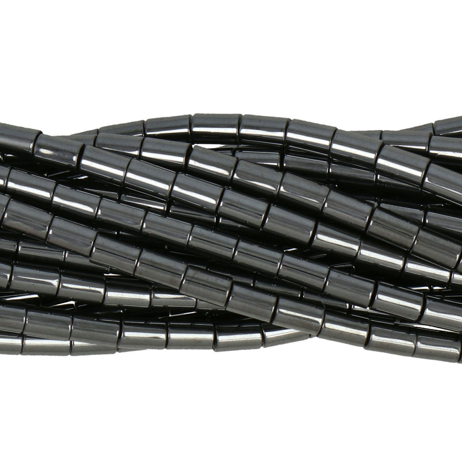 hematite tube 5x3mm | 15/16-inch strand
