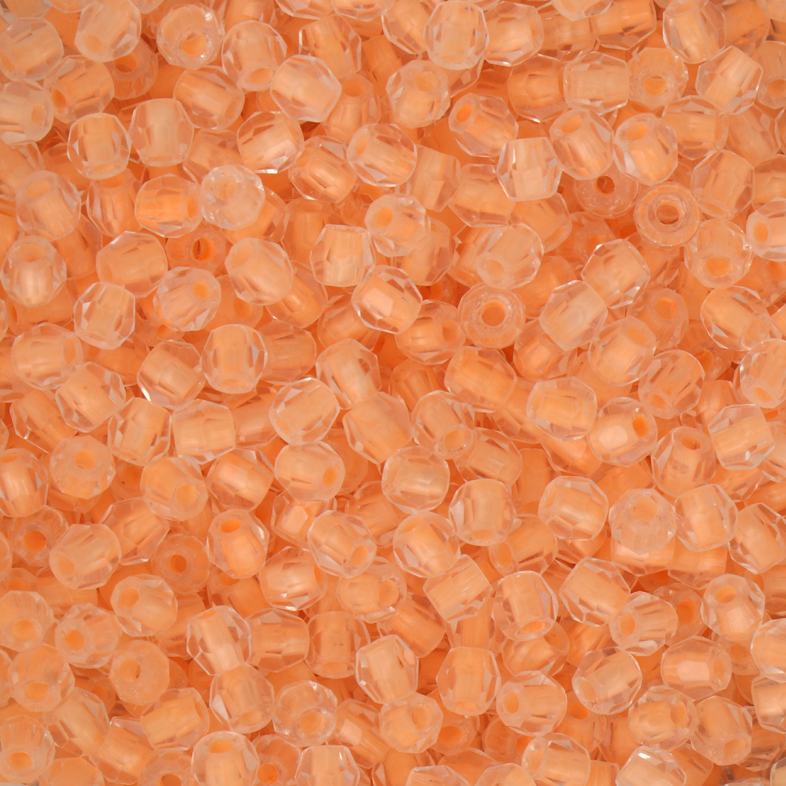 frizzy glass bead - color lined neon orange - faceted round 4mm (450pc aprox.) | 30gr