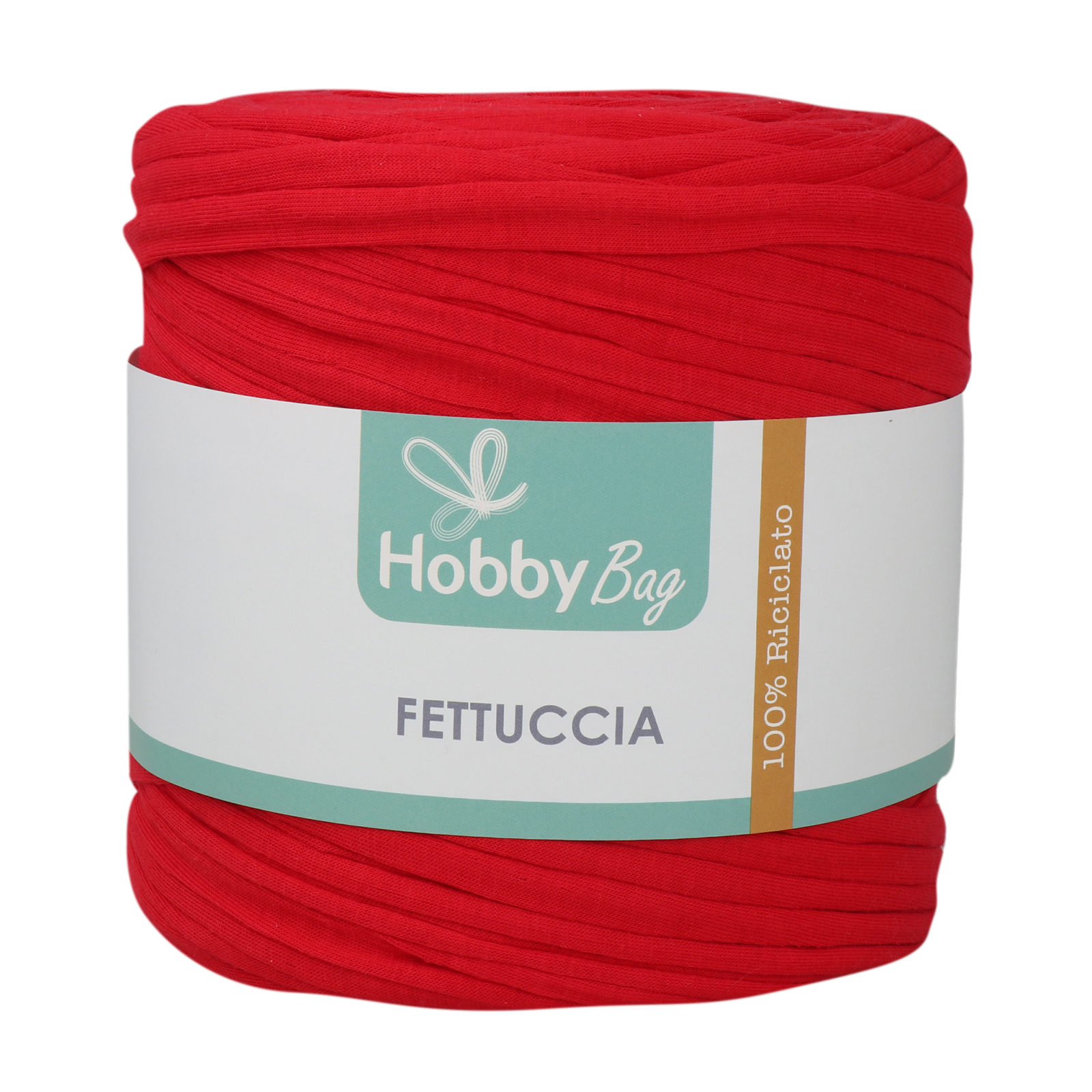 hobbybag t-shirt yarn fettuccia - weihnachtsrot - 500-800gr (110-130mt) | 1st