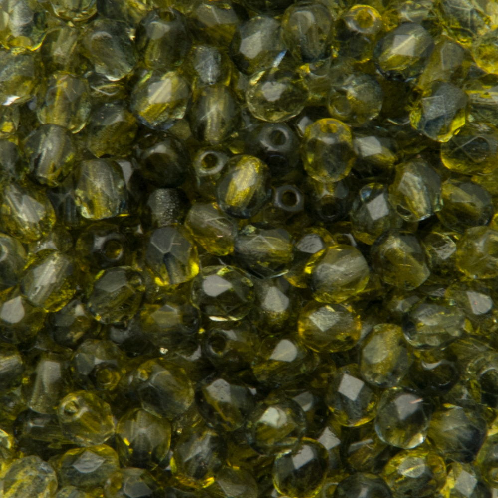 böhmische glasschliffperlen blueberry/lemon 4mm | 50st