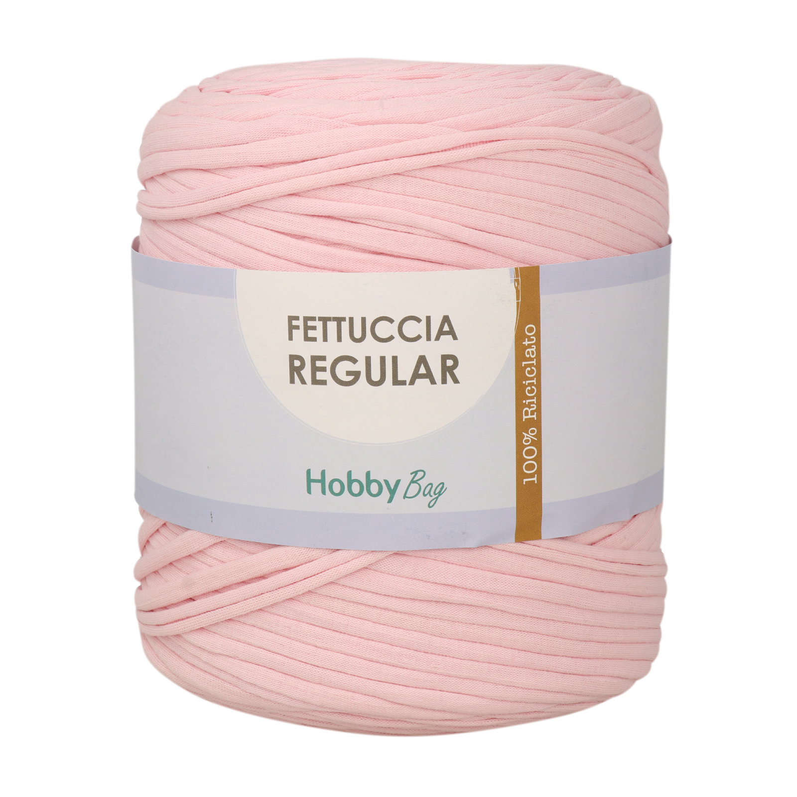 hobbybag t-shirt yarn fettuccia regular - kamee rosa - 700-900gr ca. (110-130mt) | 1st
