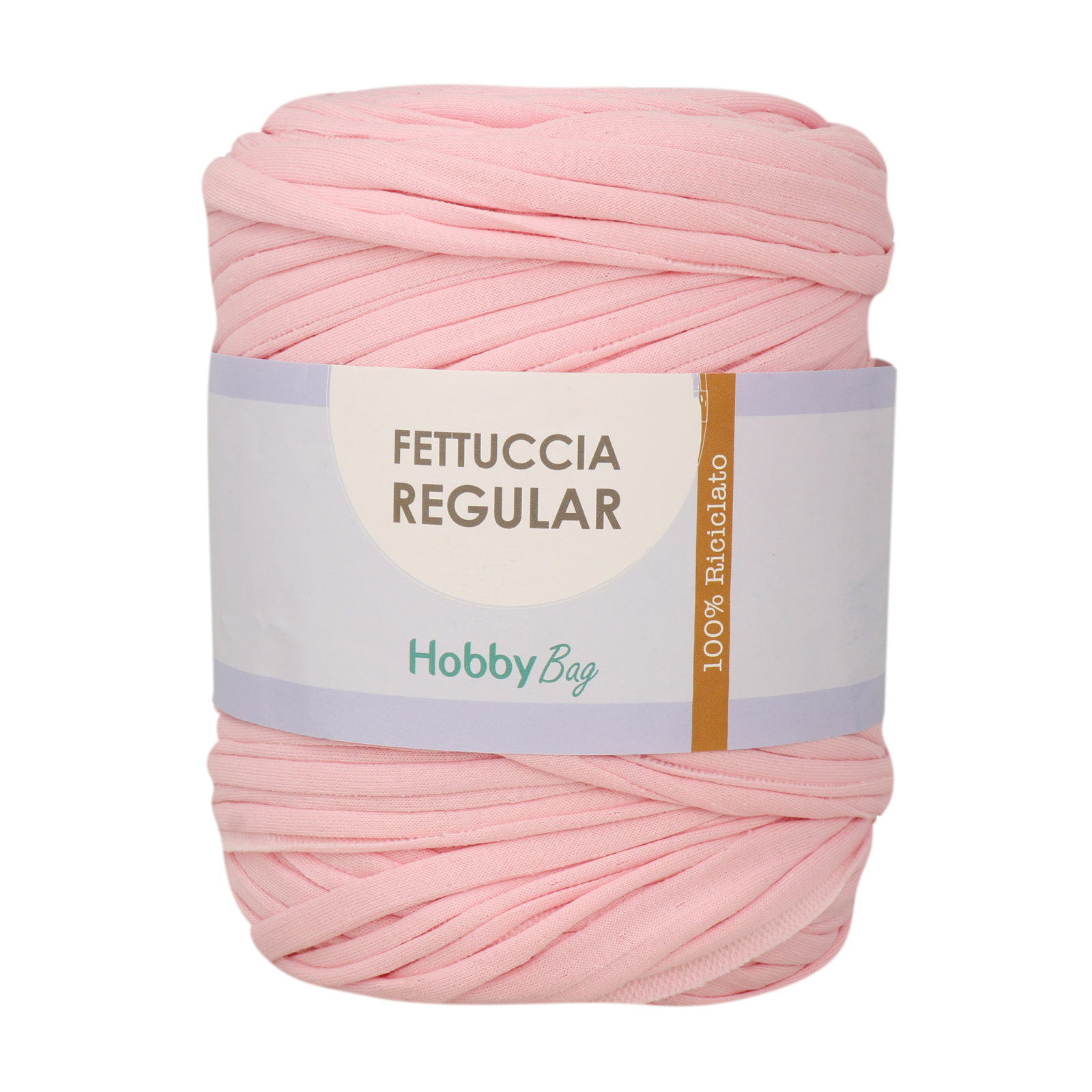 hobbybag t-shirt yarn fettuccia regular - garnierter rosa blütenblatt - 700-900gr ca. (110-130mt) | 1st