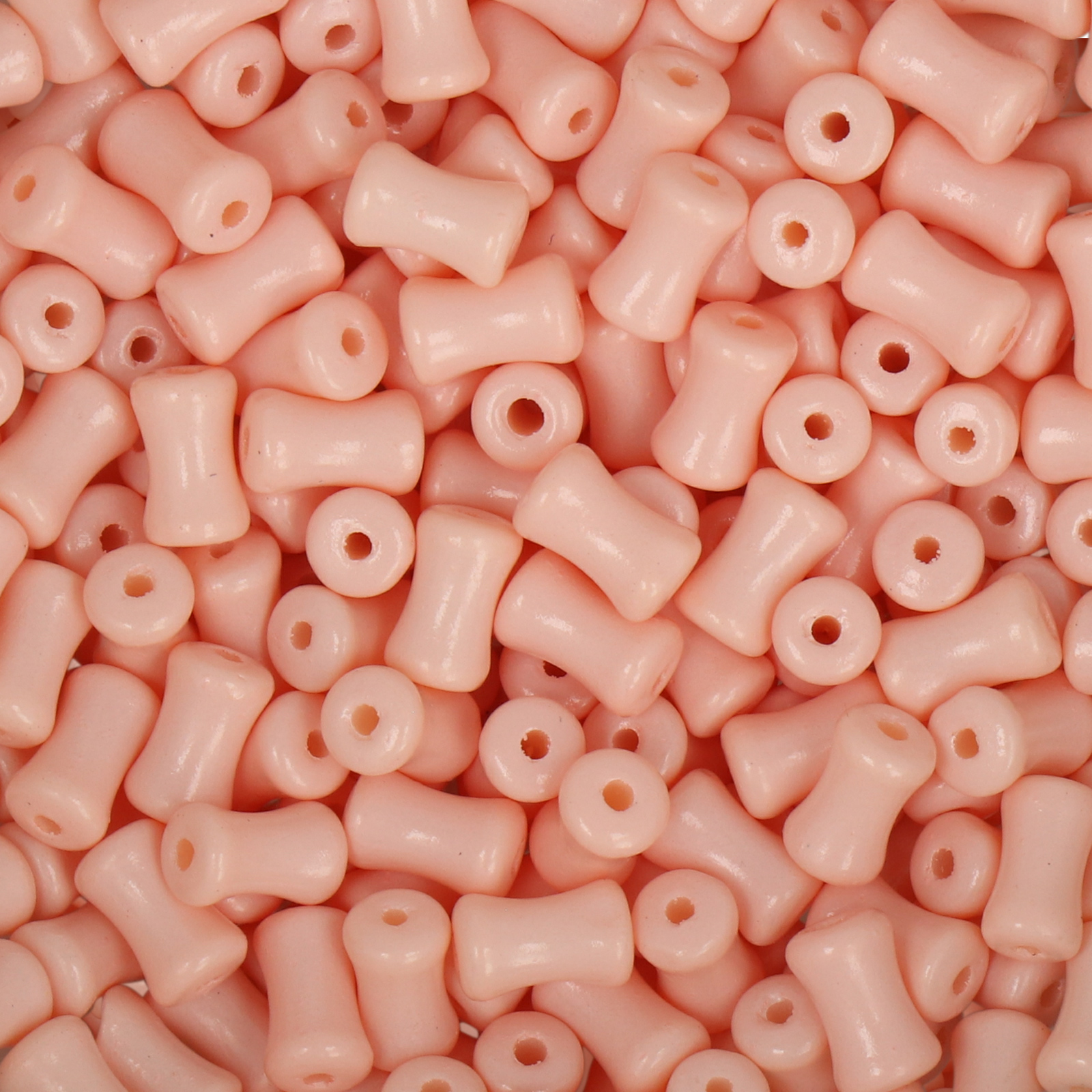 frizzy glass bead - opaque pink - coral stick 6x4mm (250pc aprox.) | 30gr