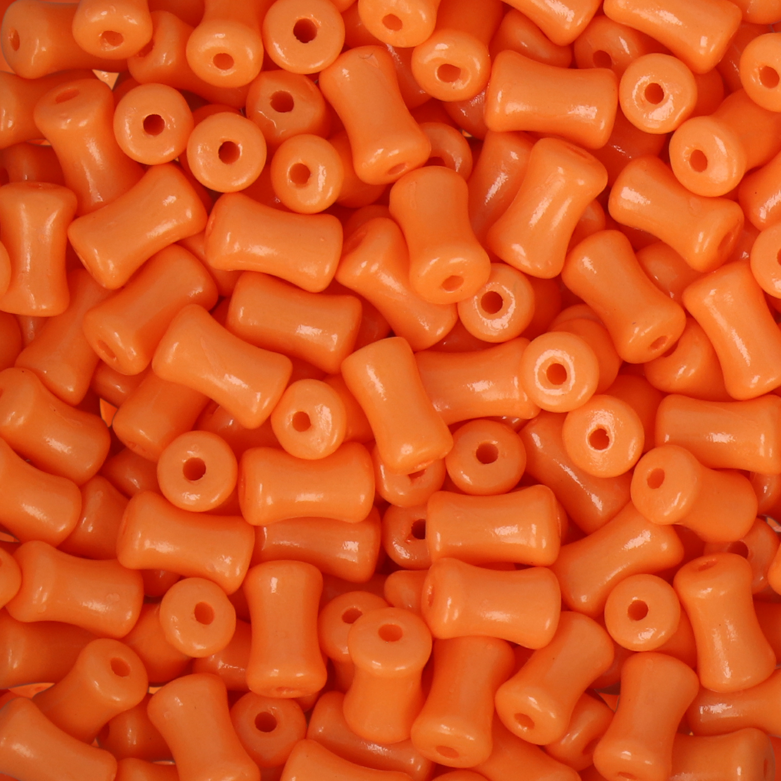 frizzy glass bead - opaque orange - coral stick 6x4mm (250pc aprox.) | 30gr
