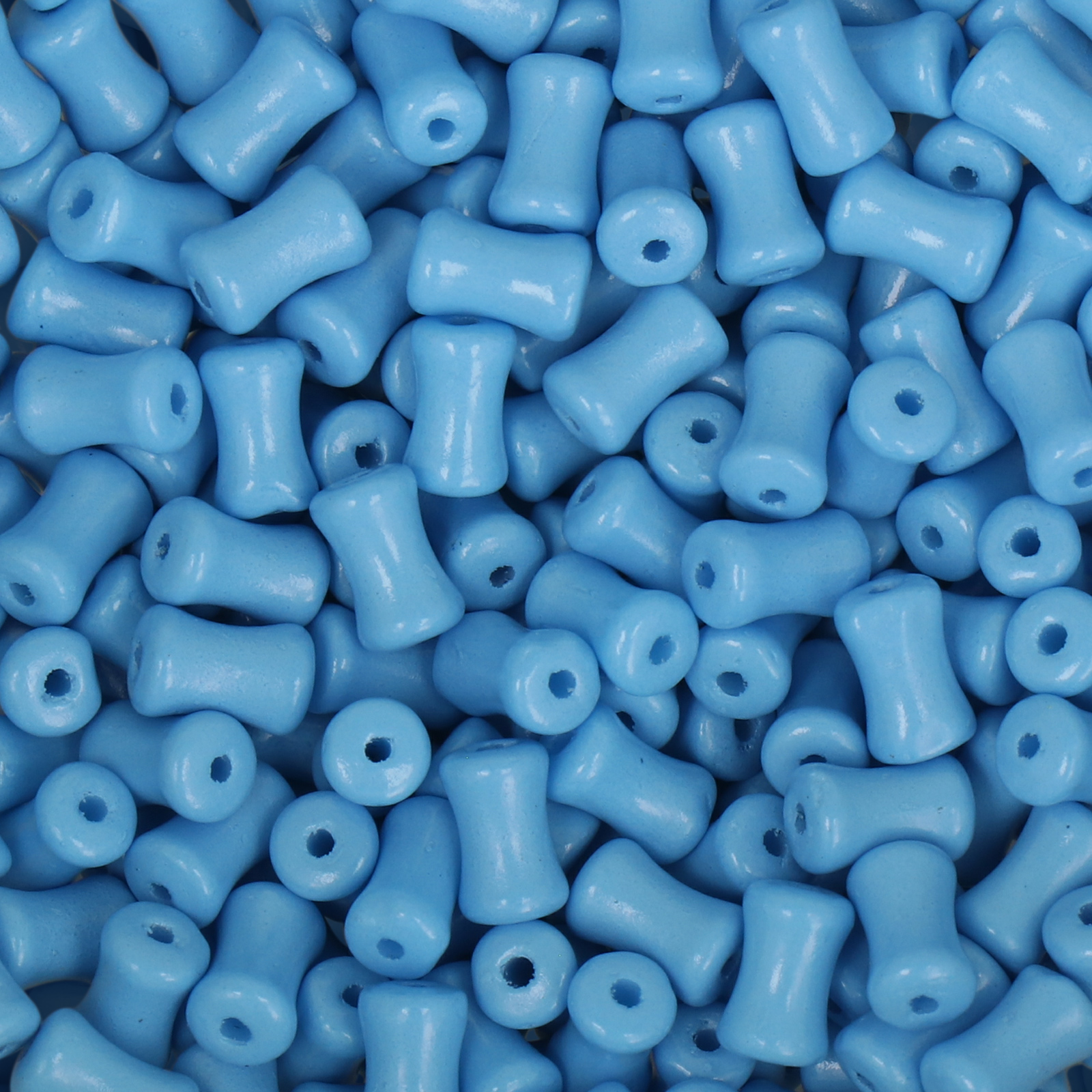 frizzy glass bead - opaque blue - coral stick 6x4mm (250pc aprox.) | 30gr