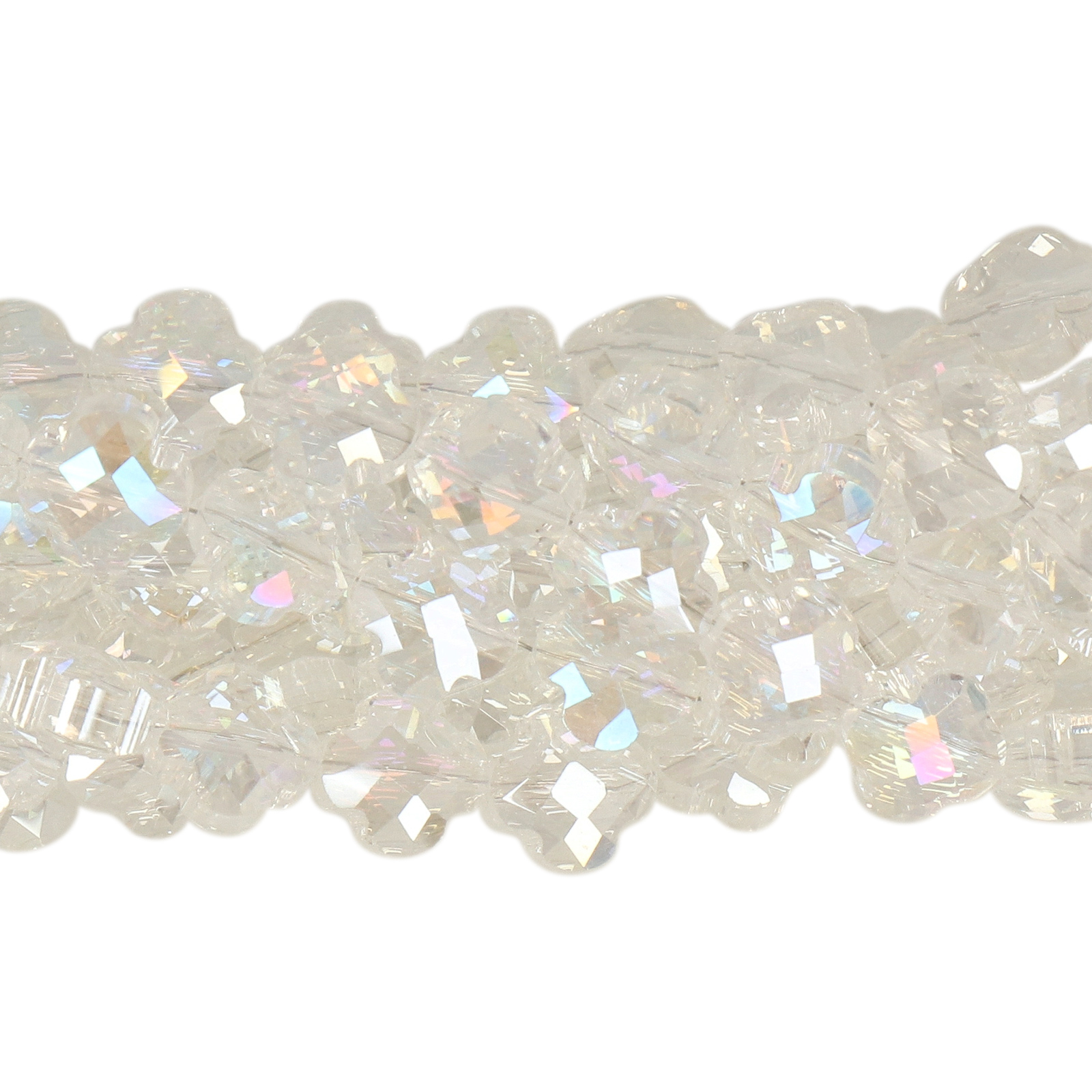 crystal ab chinese crystal faceted clover 8mm | 20pc