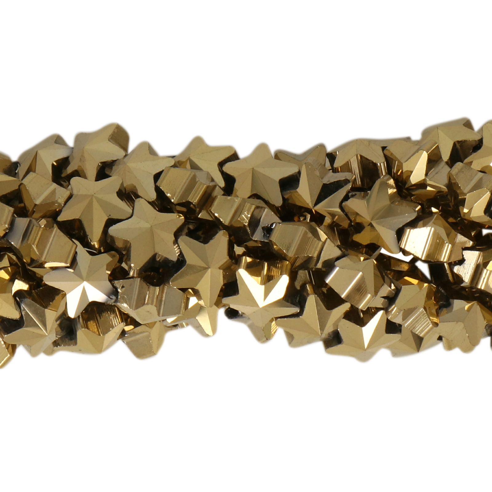 metallic gold chinese crystal faceted star 8mm | 20pc