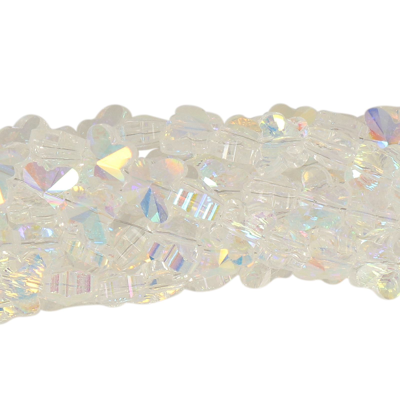 crystal ab chinese crystal faceted butterfly 8mm | 25pc