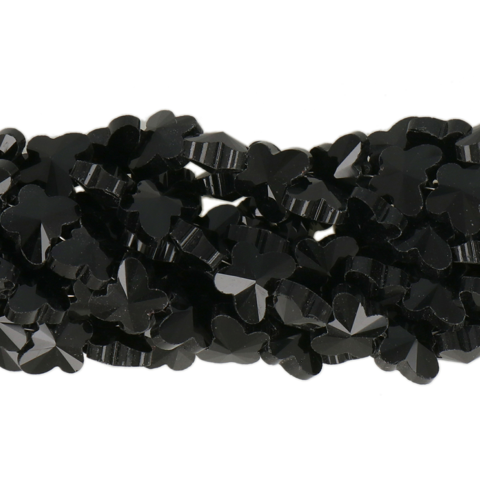 chinese glasperlen facettiertes schmetterling jet 8mm | 25st