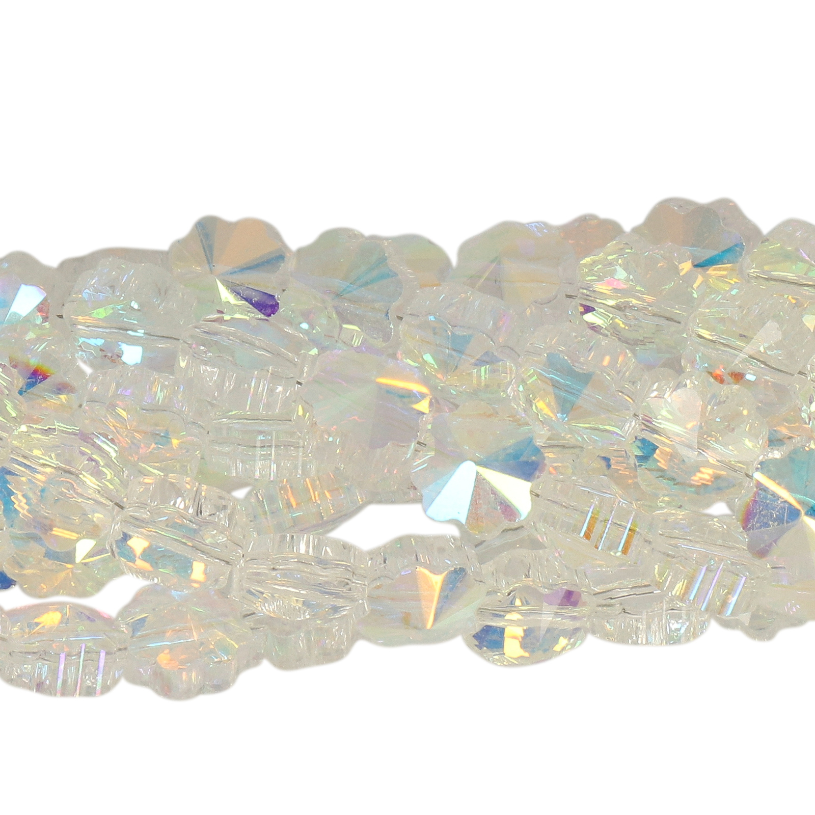crystal ab chinese crystal faceted flower 8mm | 25pc