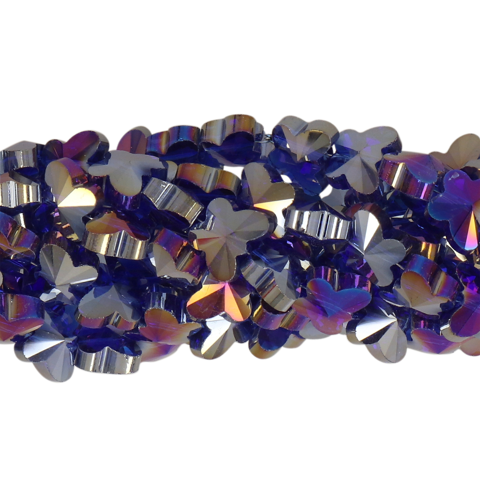 cobalt ab chinese crystal faceted butterfly 8mm | 25pc