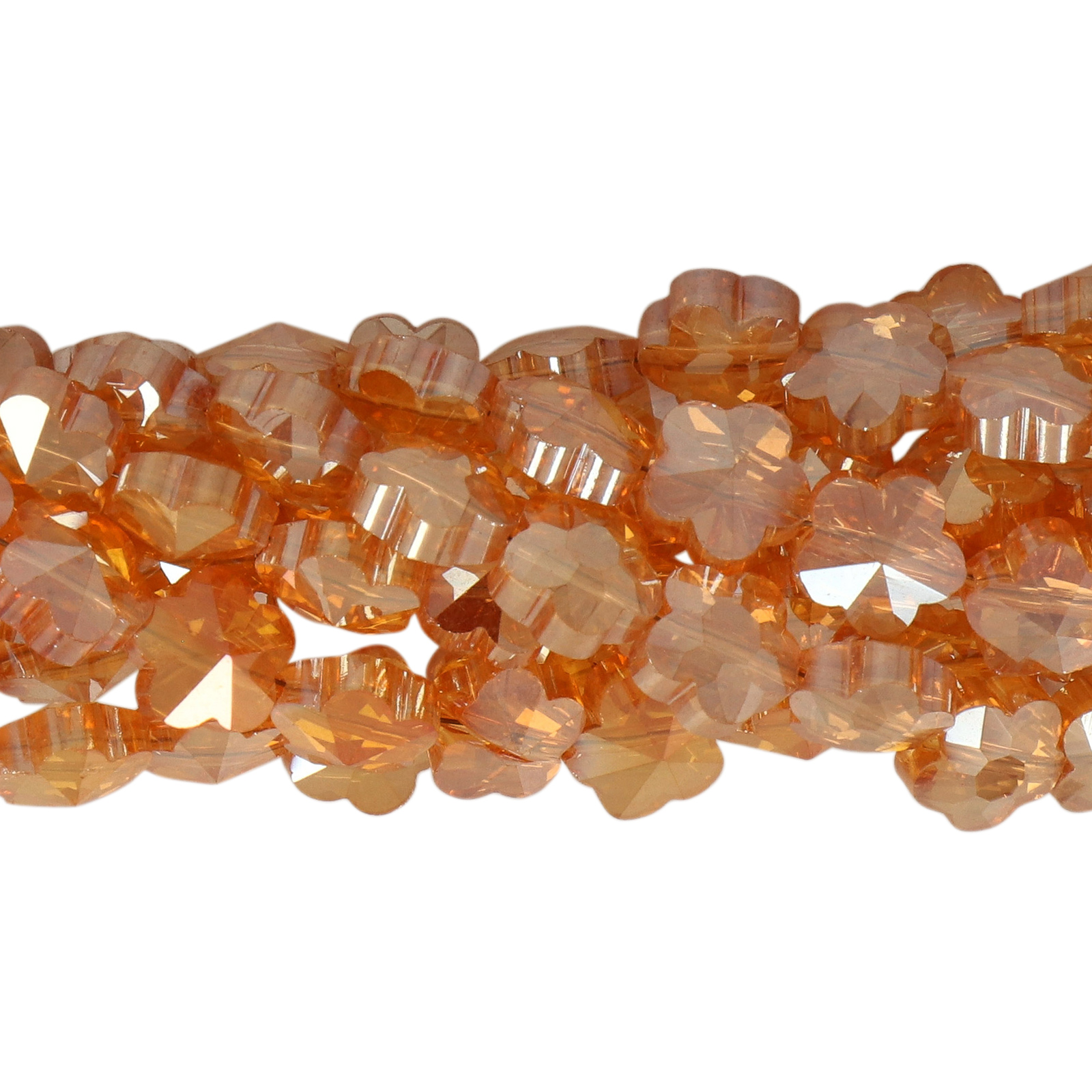 topaz luster chinese crystal faceted flower 8mm | 25pc