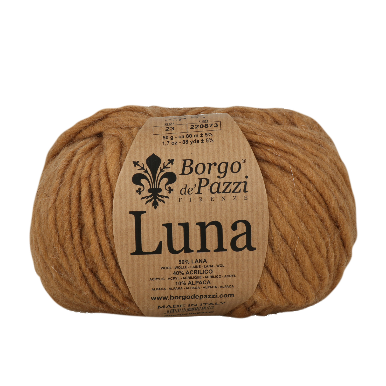 borgo de' pazzi new cedro - camel (23) - 50gr (100mt) | 1pc