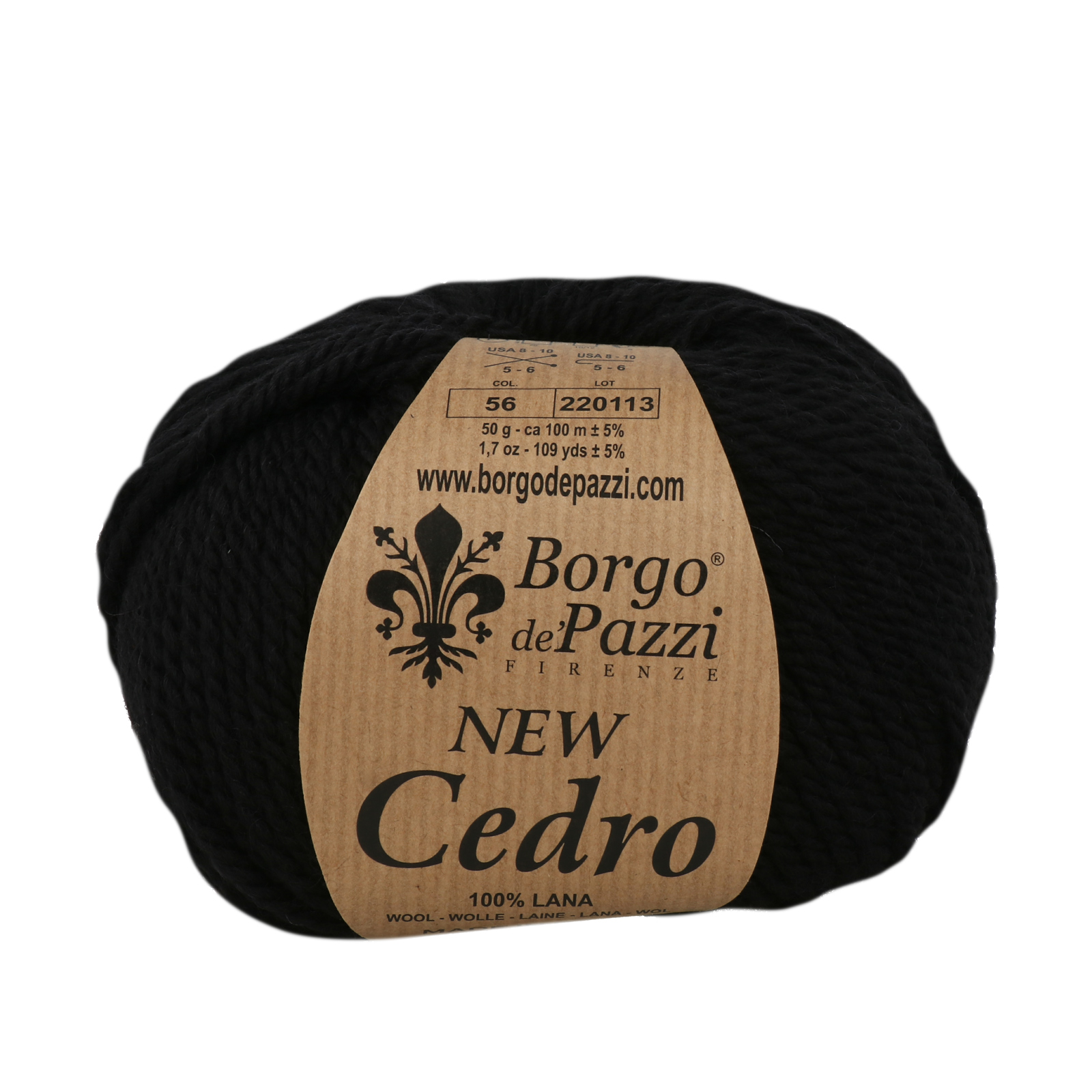 borgo de' pazzi new cedro - black (56) - 50gr (100mt) | 1pc