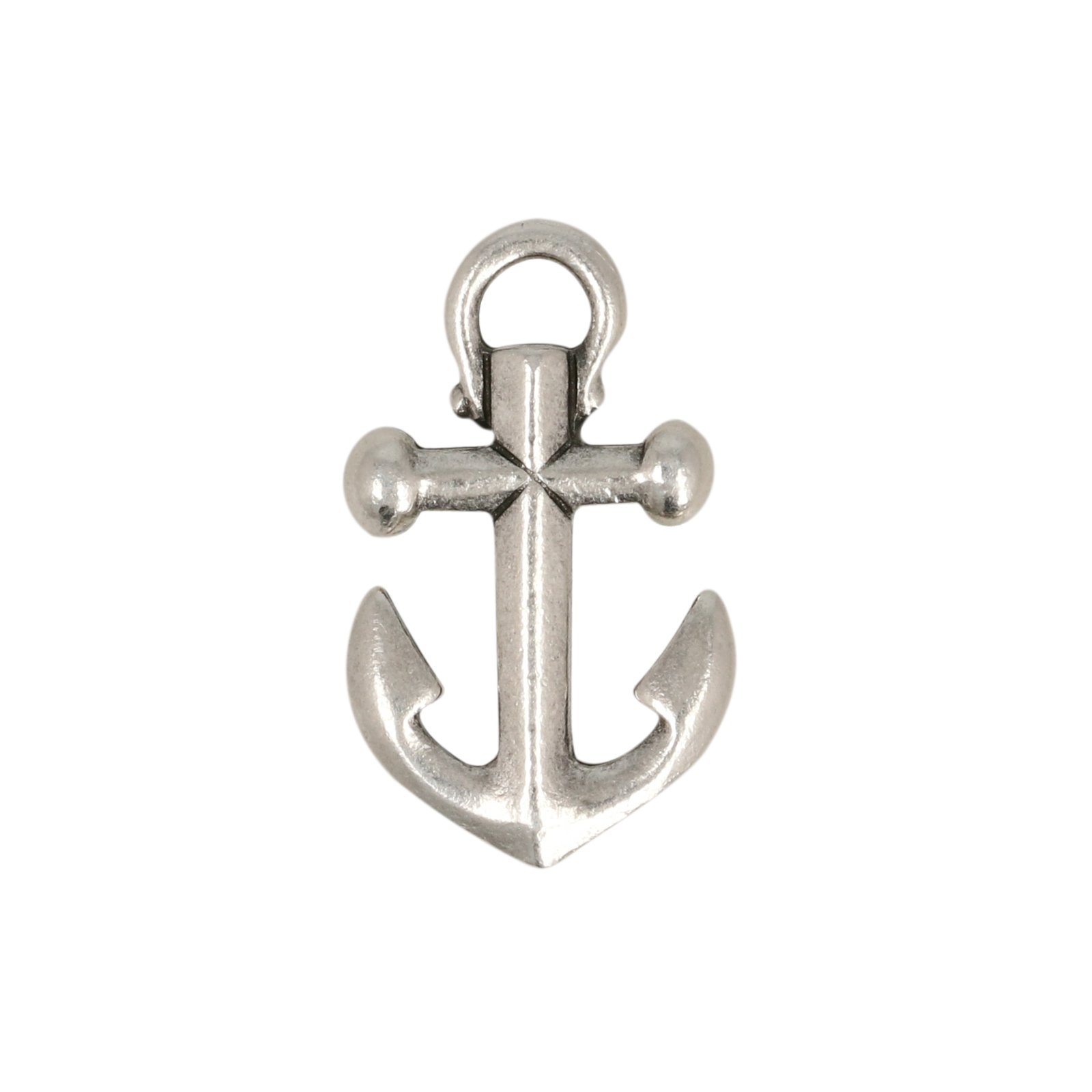 antique silver plated anchor charm 20mm | 1pc