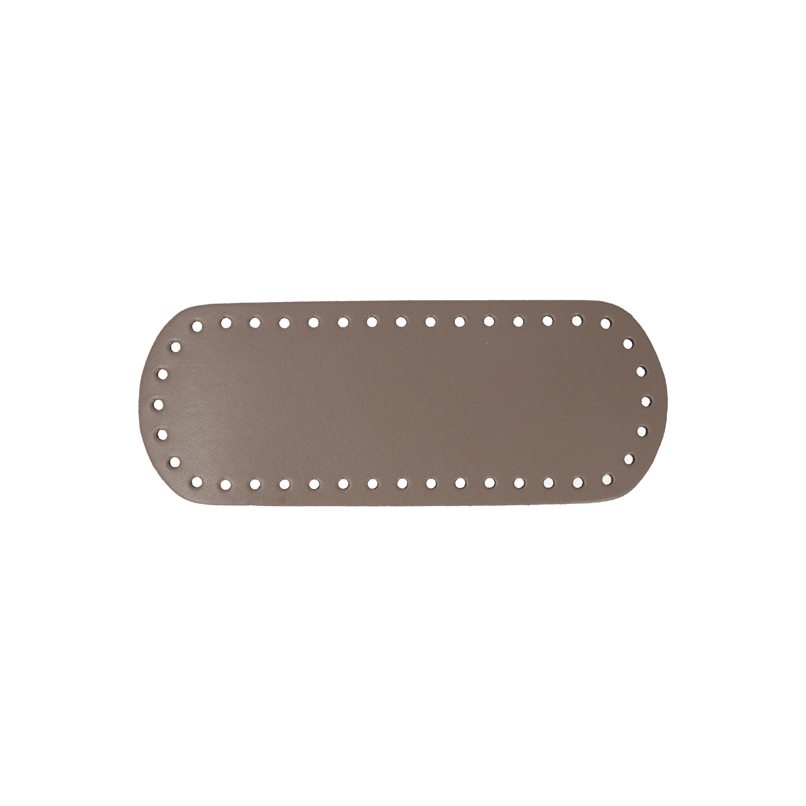 taupe pu leather bottom bag oval 21x8cm | 1pc