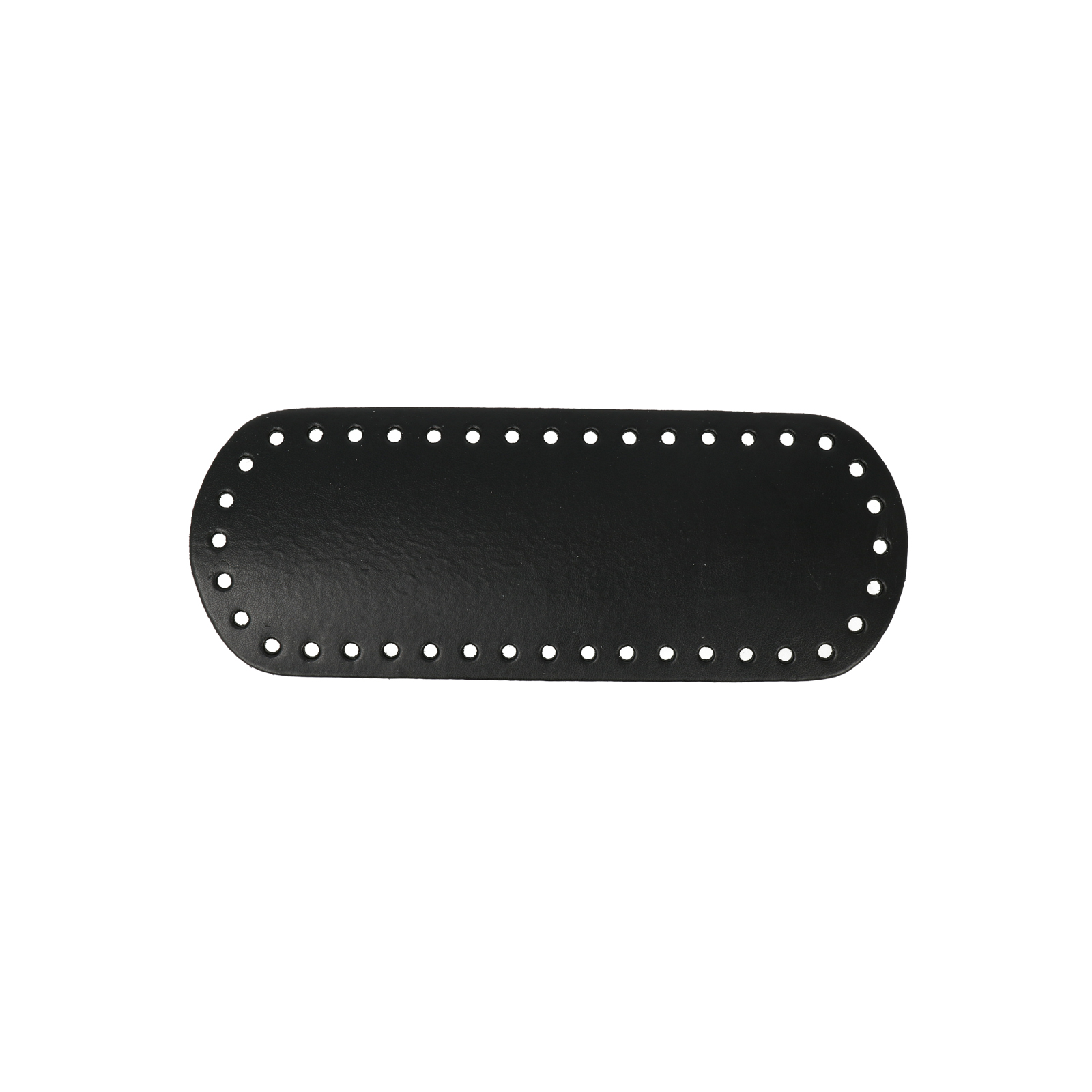 black pu leather bottom bag oval 21x8cm | 1pc